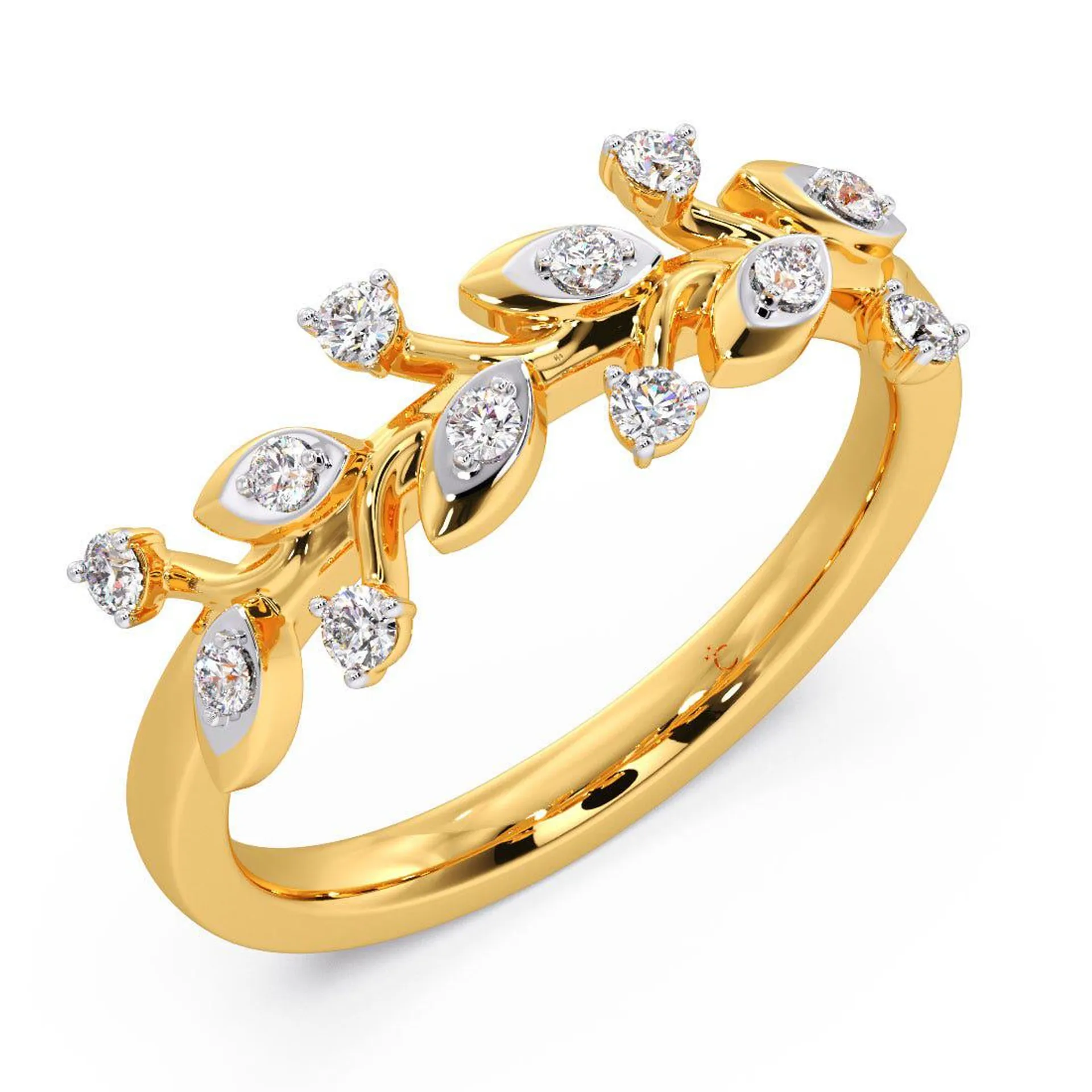 Flower Vine Diamond Ring