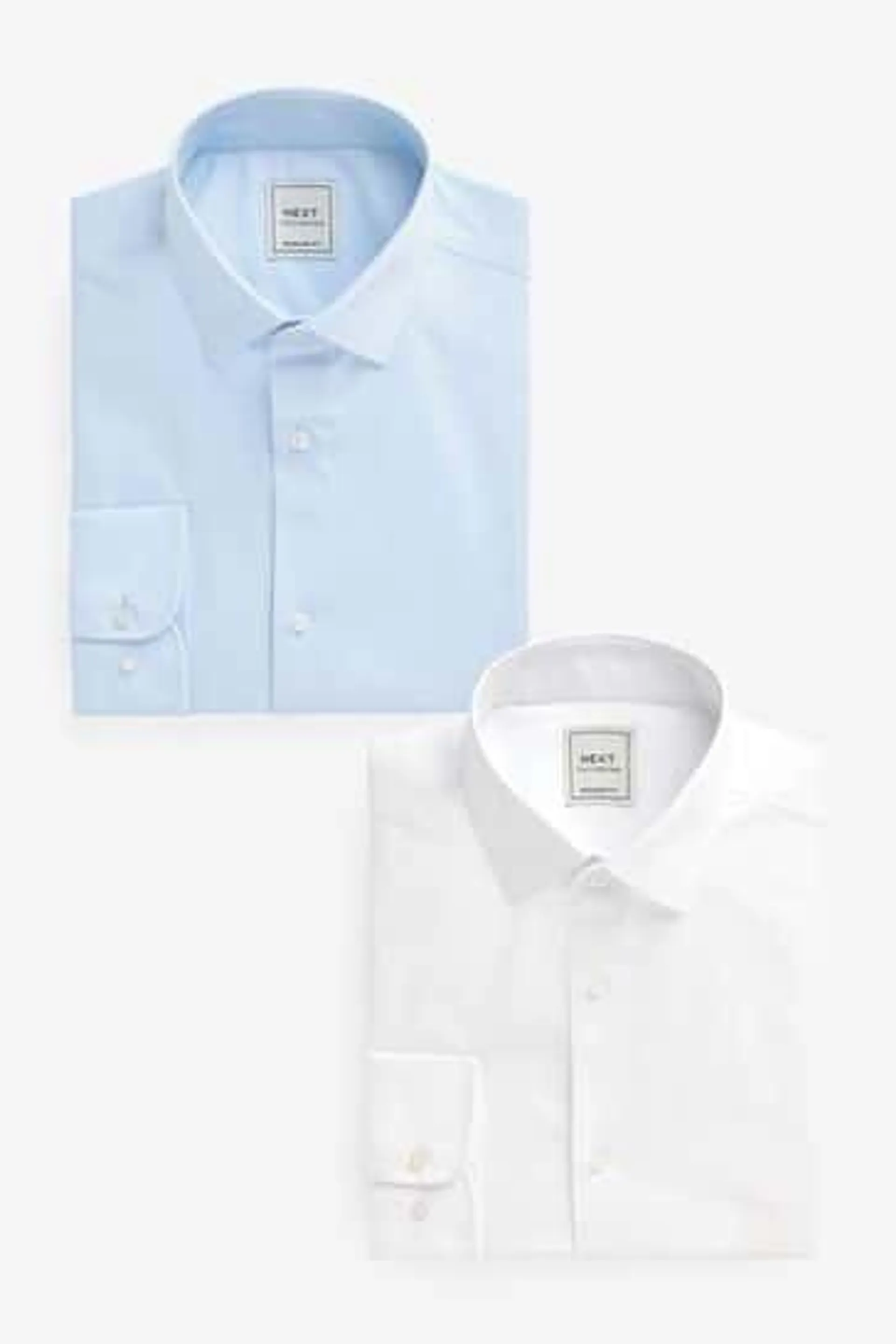 Single Cuff Easy Care Shirts 2 Pack