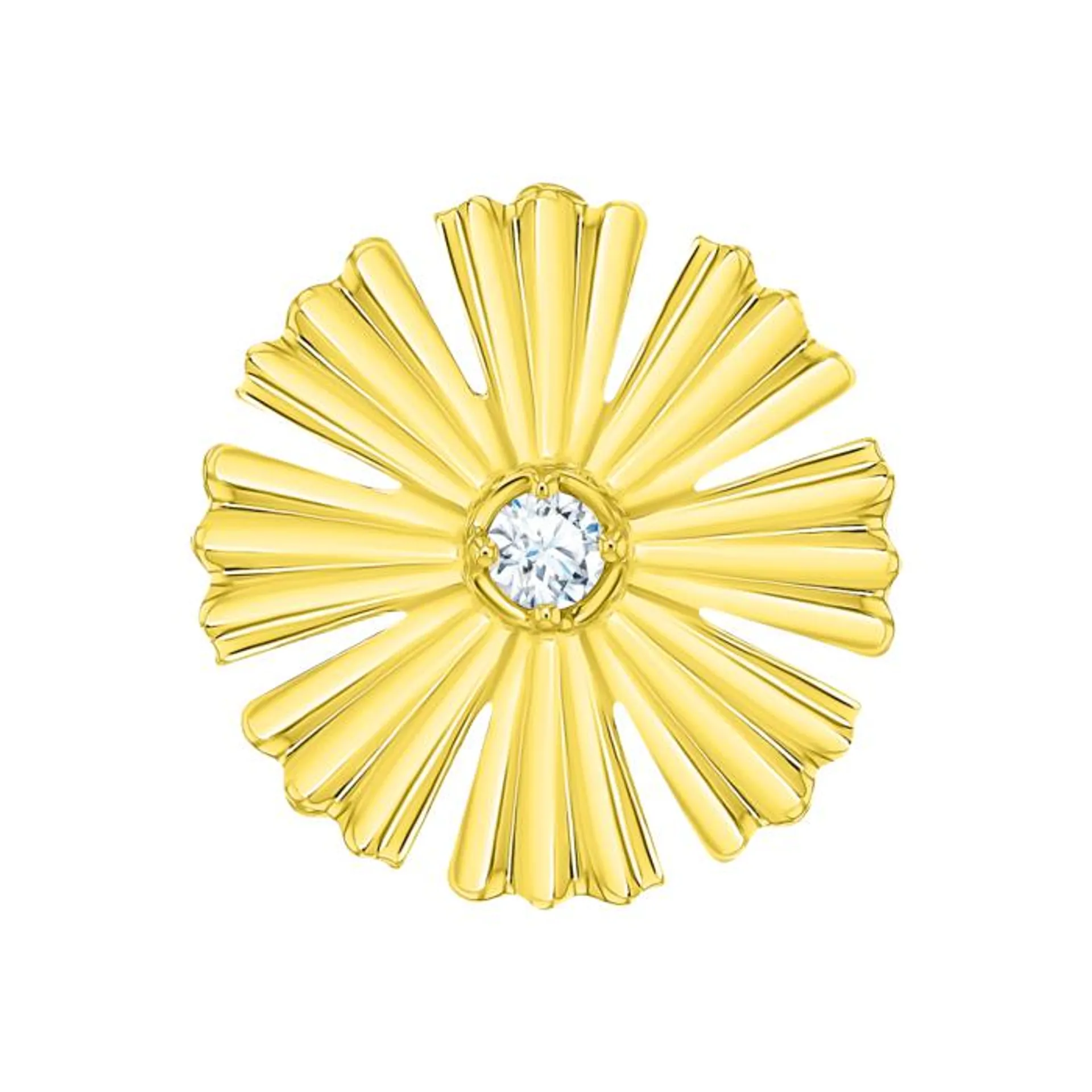 Farfasha Sunkiss Large Stud Earrings With Diamond in 18K Yellow Gold