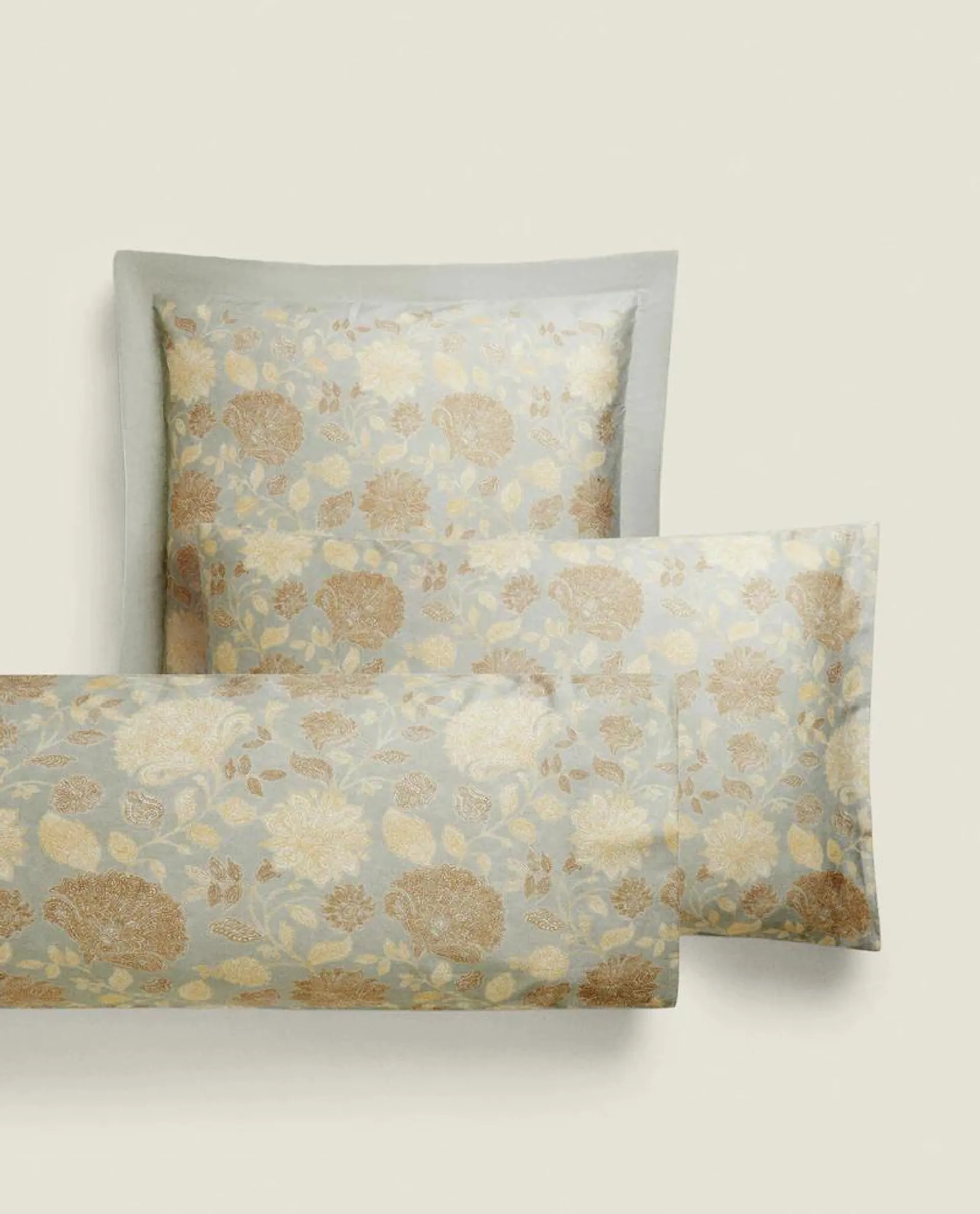 FLORAL PRINT SATEEN PILLOWCASE