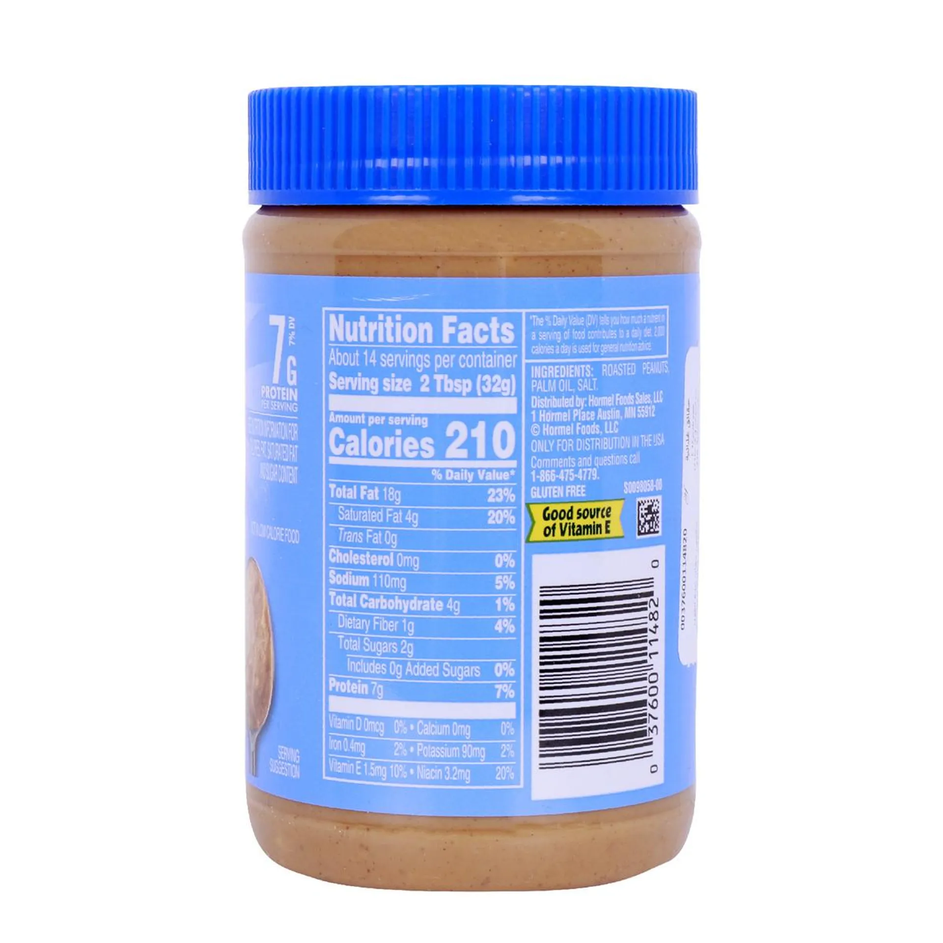 Skippy No Added Sugar Chunky Peanut Butter Spread 454 g