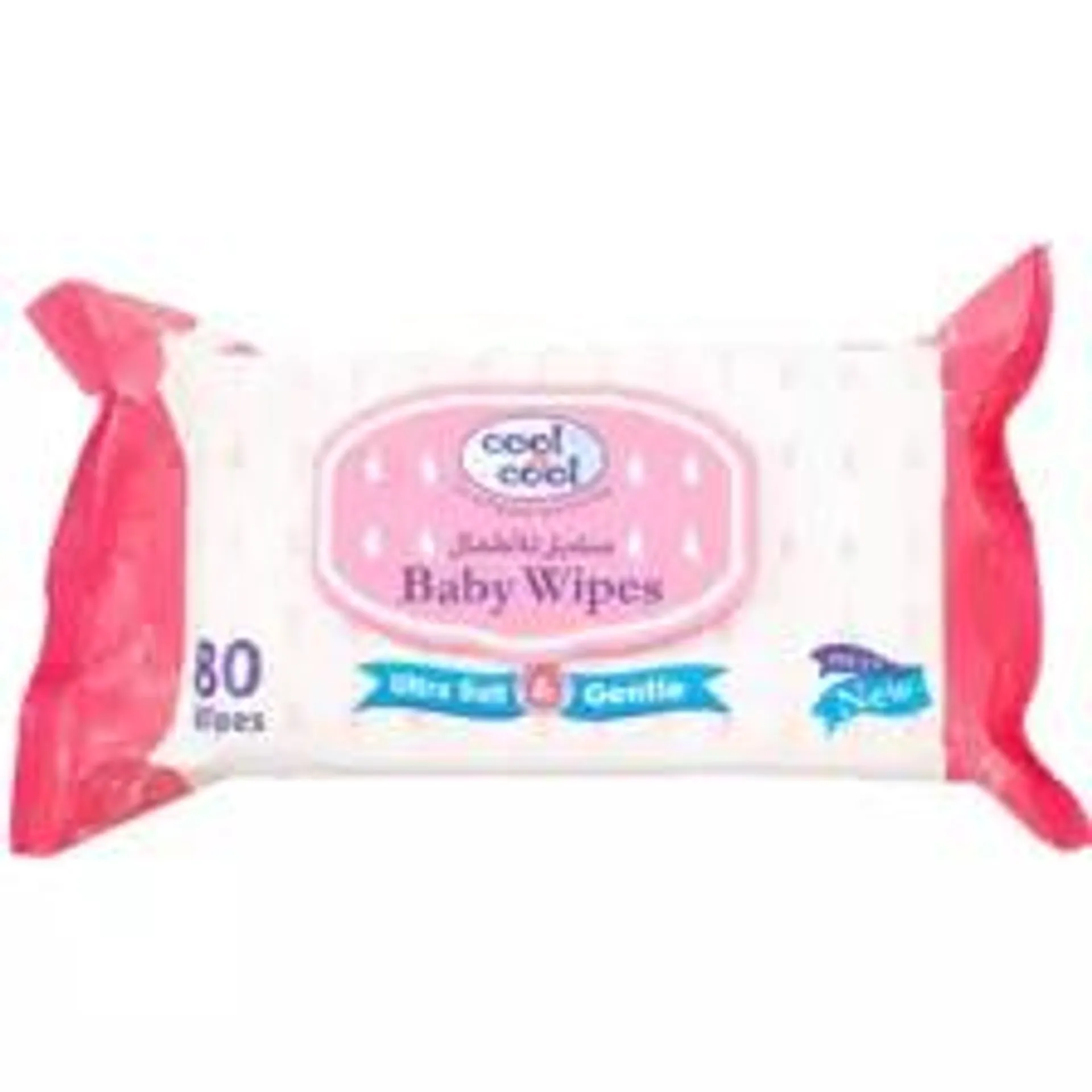 Cool and Cool Baby Wipes / Ultra Soft and Gentle for Sensitive and Delicate Skin- 80 Wipes