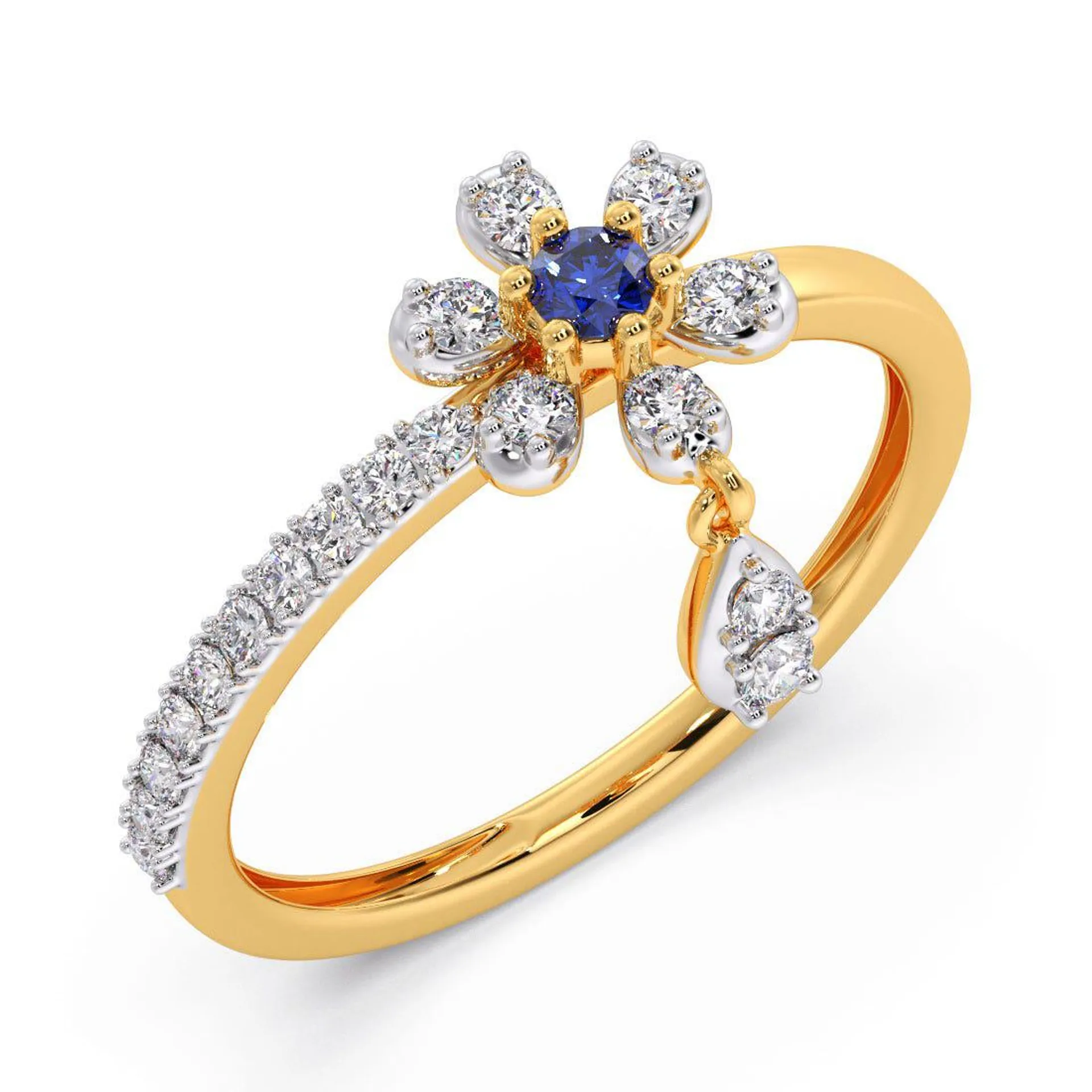 Petite Flower Diamond Ring