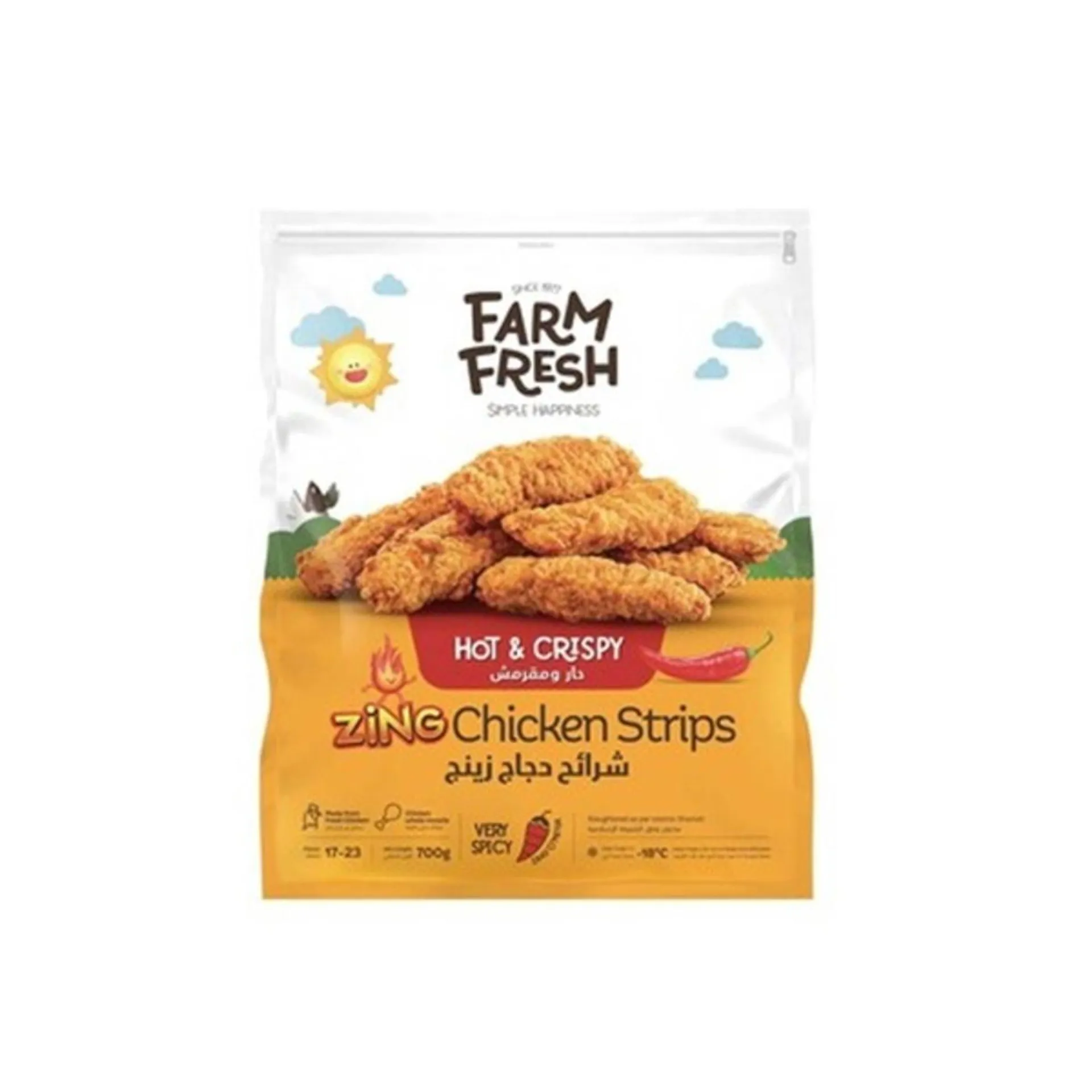 Farm Fresh Zing Chicken Strips, 700 g