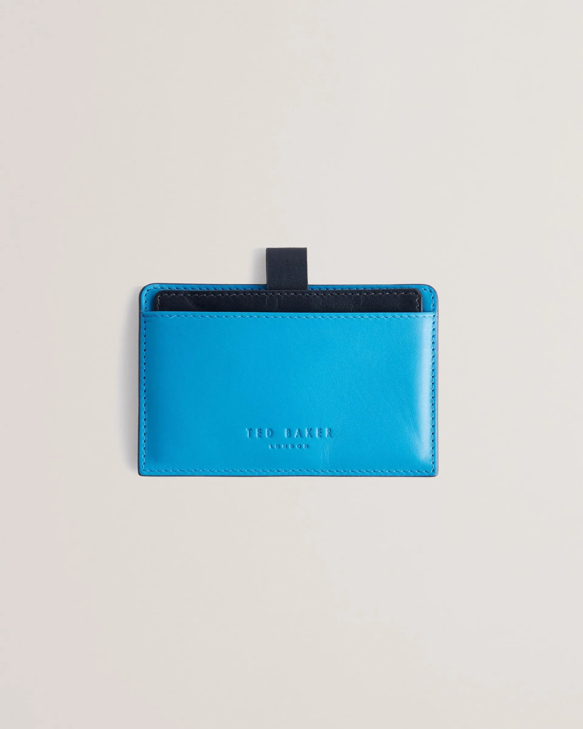 Cody Two Tone Leather Pullout Cardholder Brt-Blue