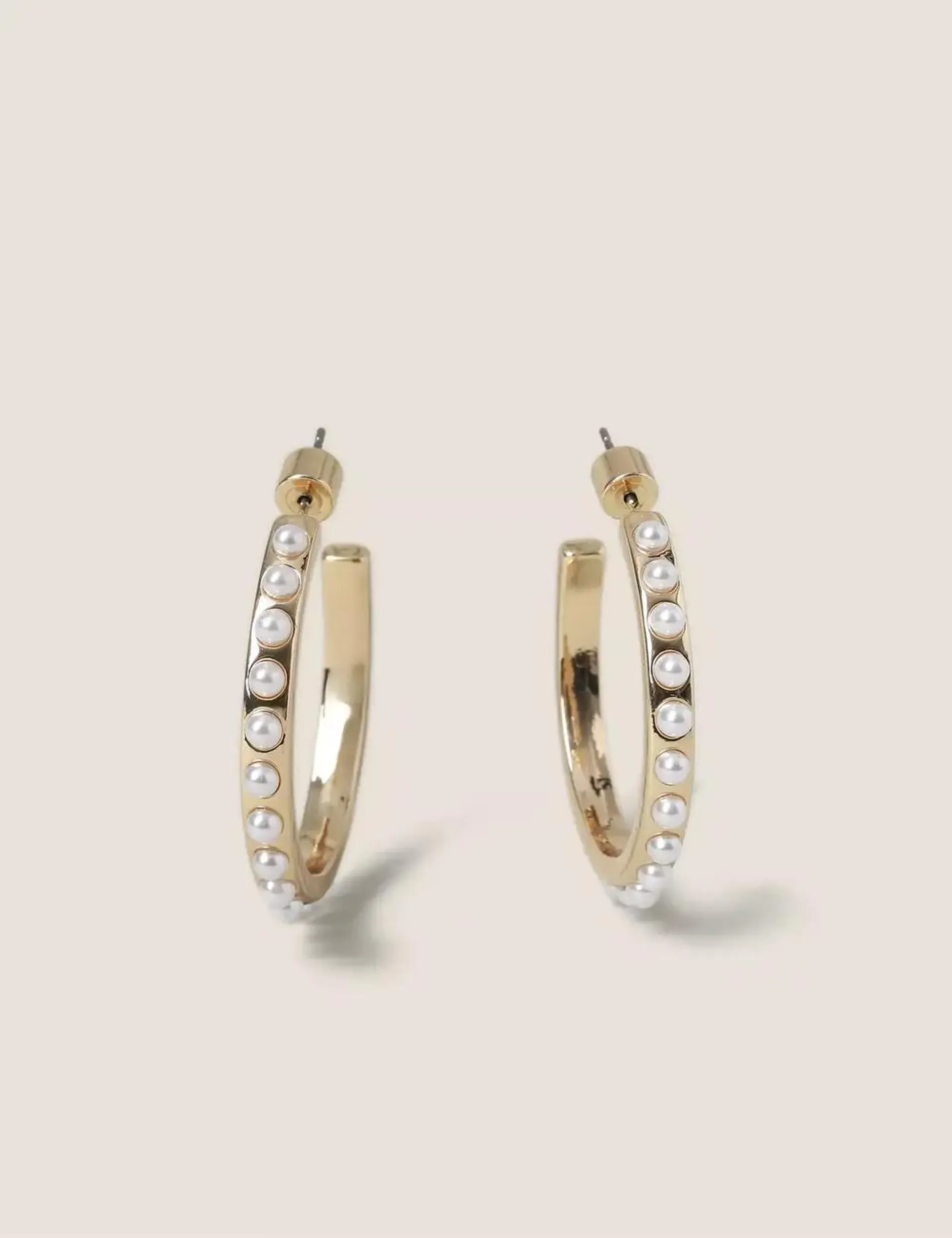 Pearl Hoop Earrings