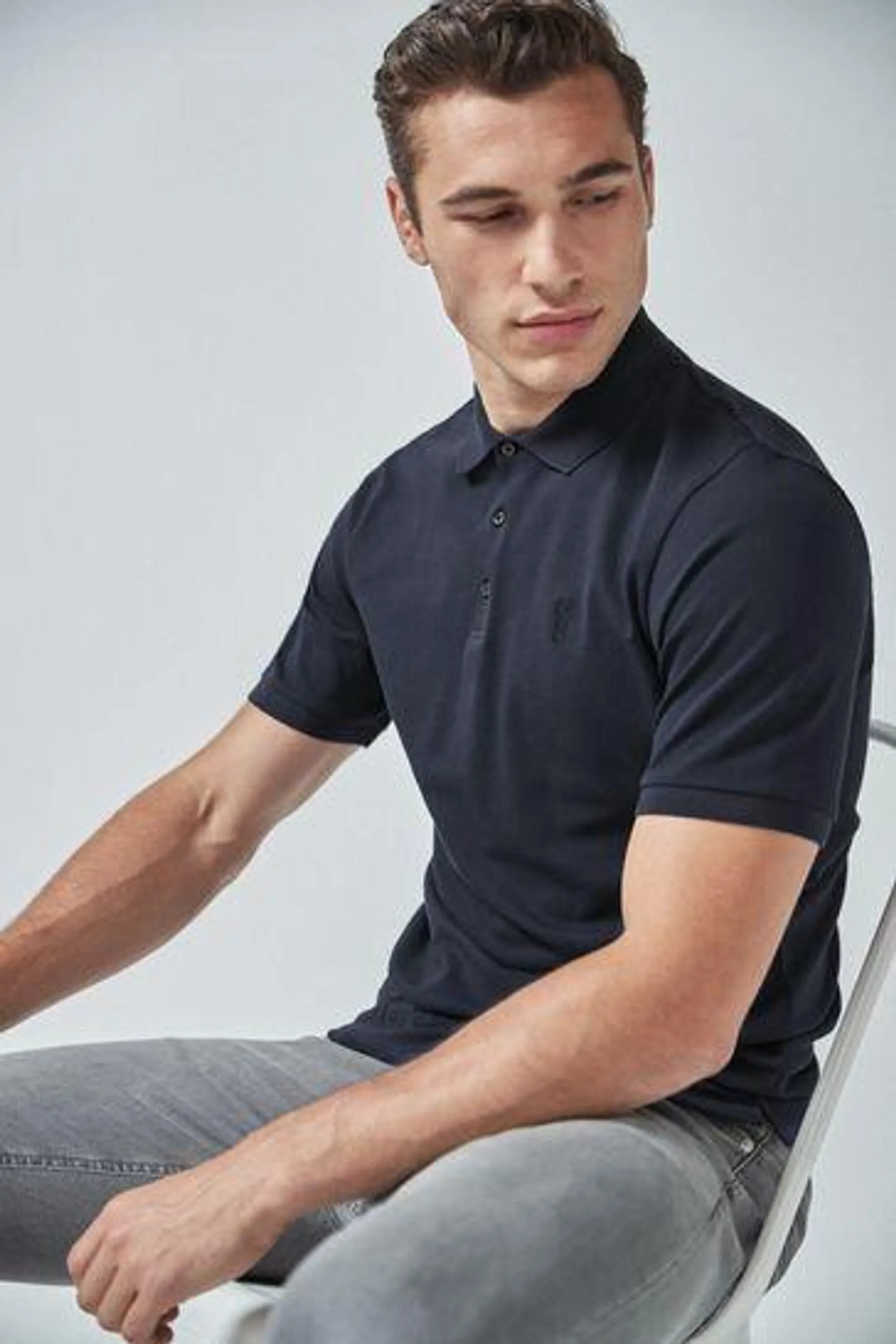 Short Sleeve Pique Polo Shirt