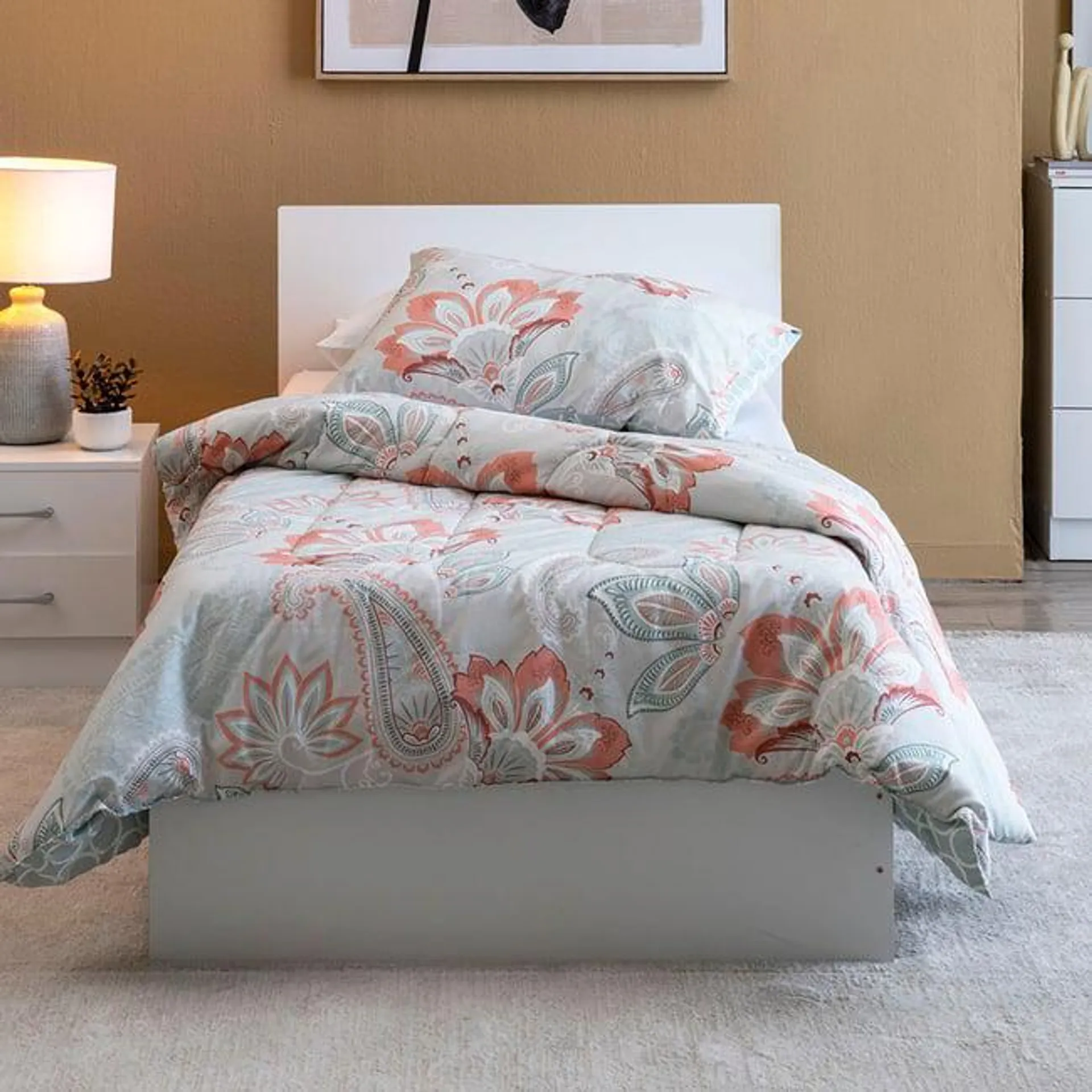 arlin single bed 90x190 cm - white