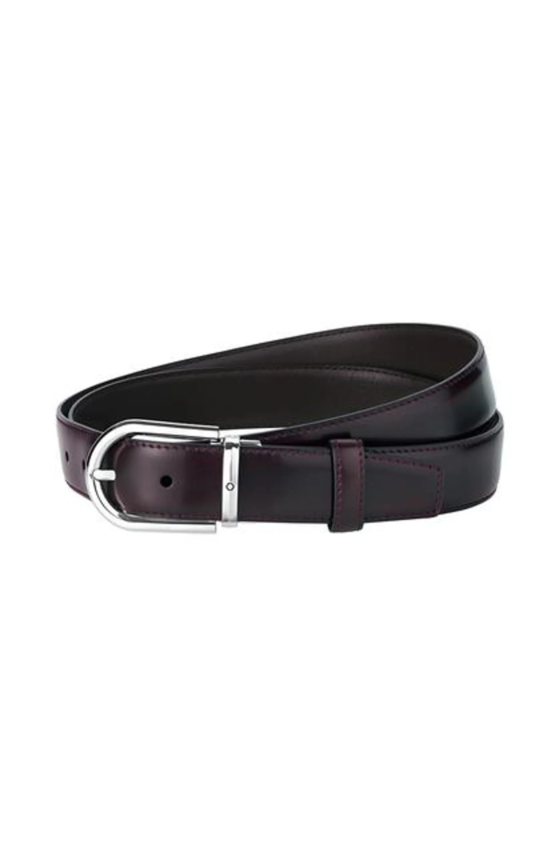 Horseshoe Shiny Palladium-Coated Pin Buckle Belt