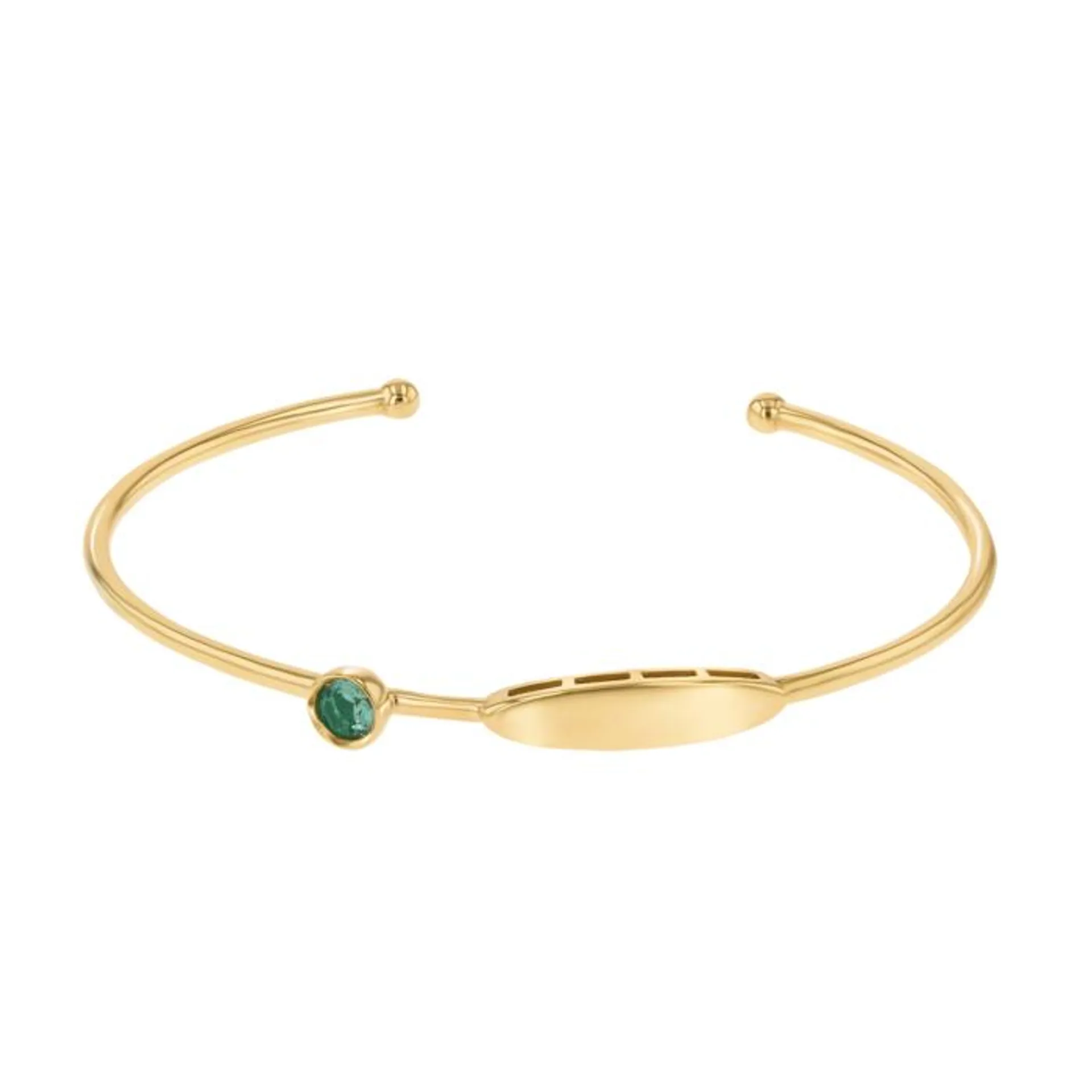 Children's Jewellery Ara Emerald May Birthstone Bangle