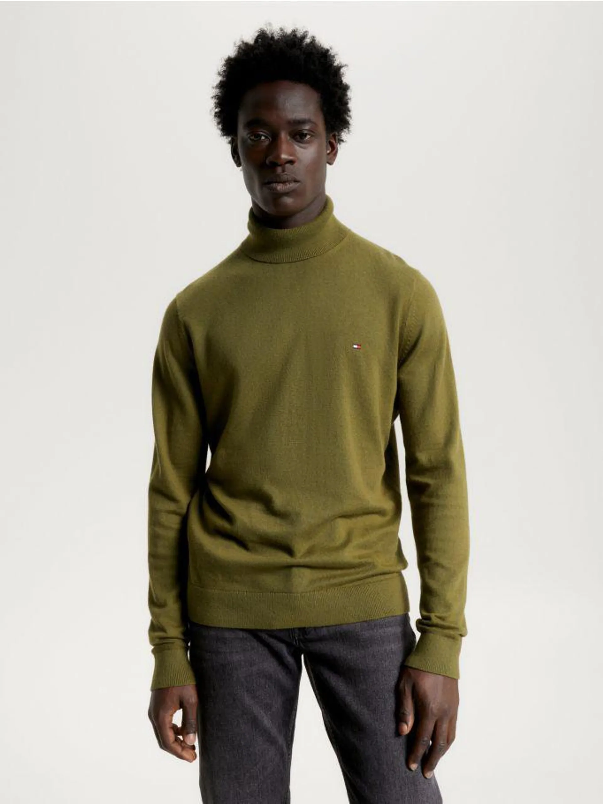 Flag Embroidery Roll-Neck Jumper