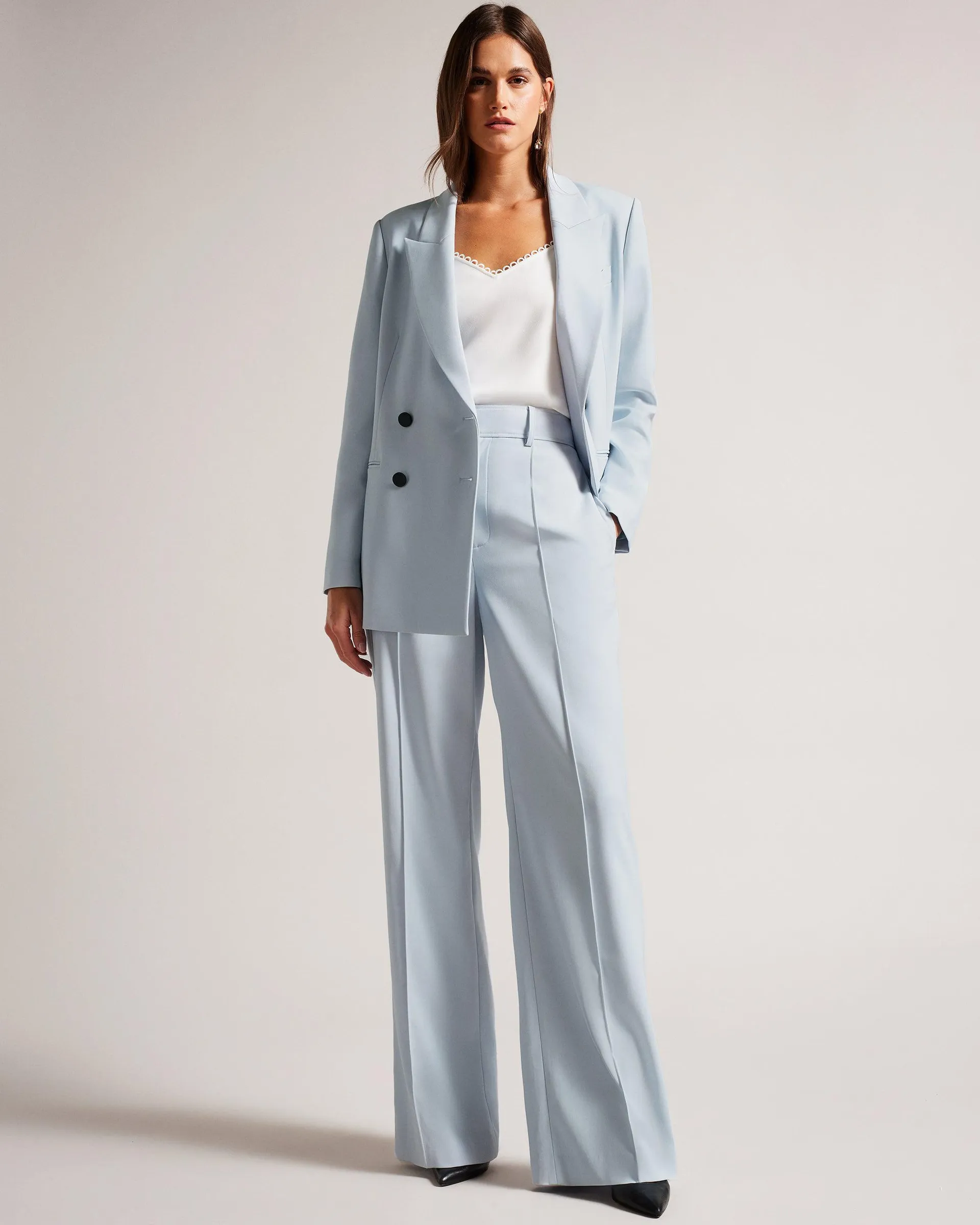 High Waisted Wide Leg Trouser