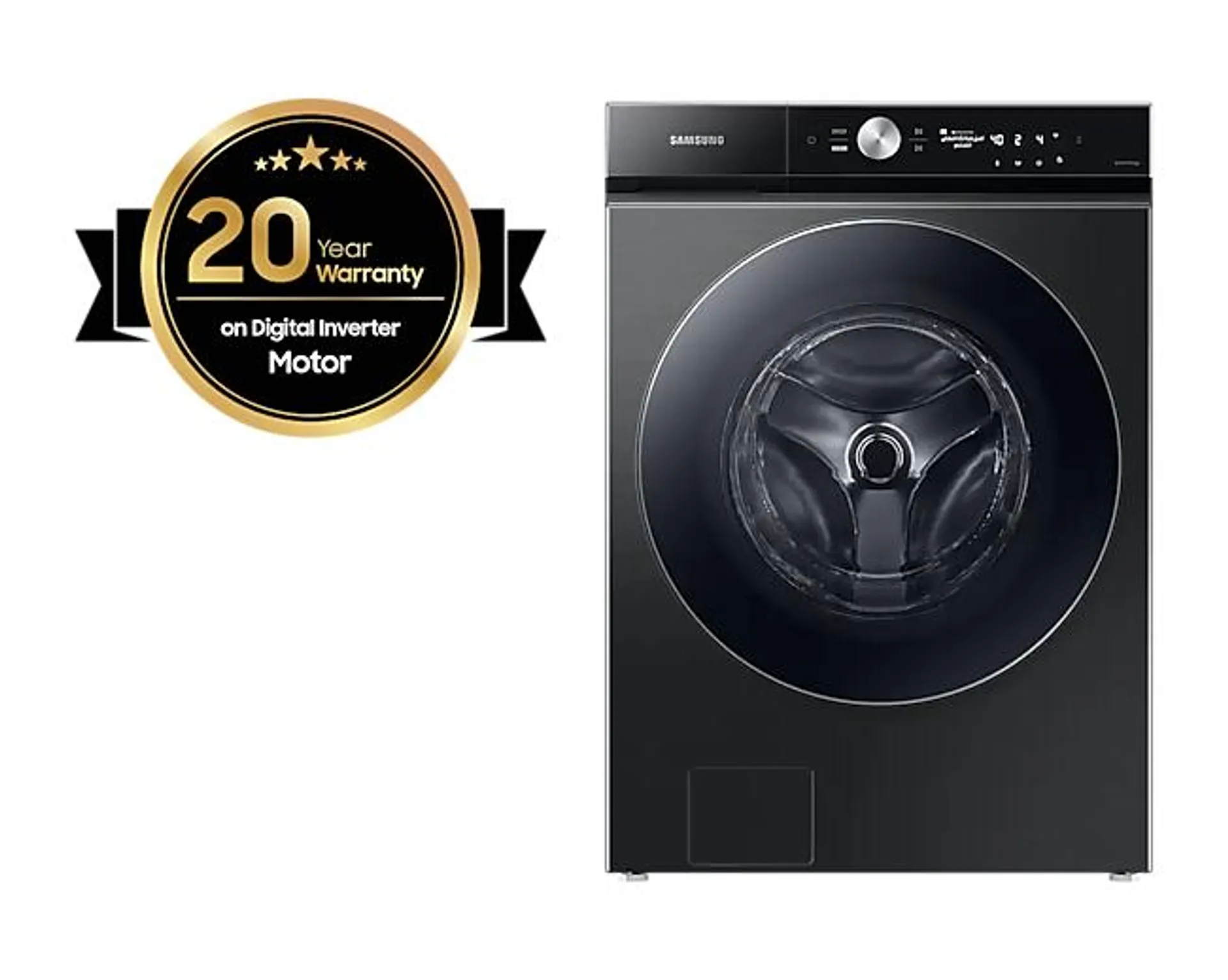 Front load Washing Machine with AI Ecobubble™, Bespoke Design and AI Wash, 20KG, Black - WF20B9600KV/GU