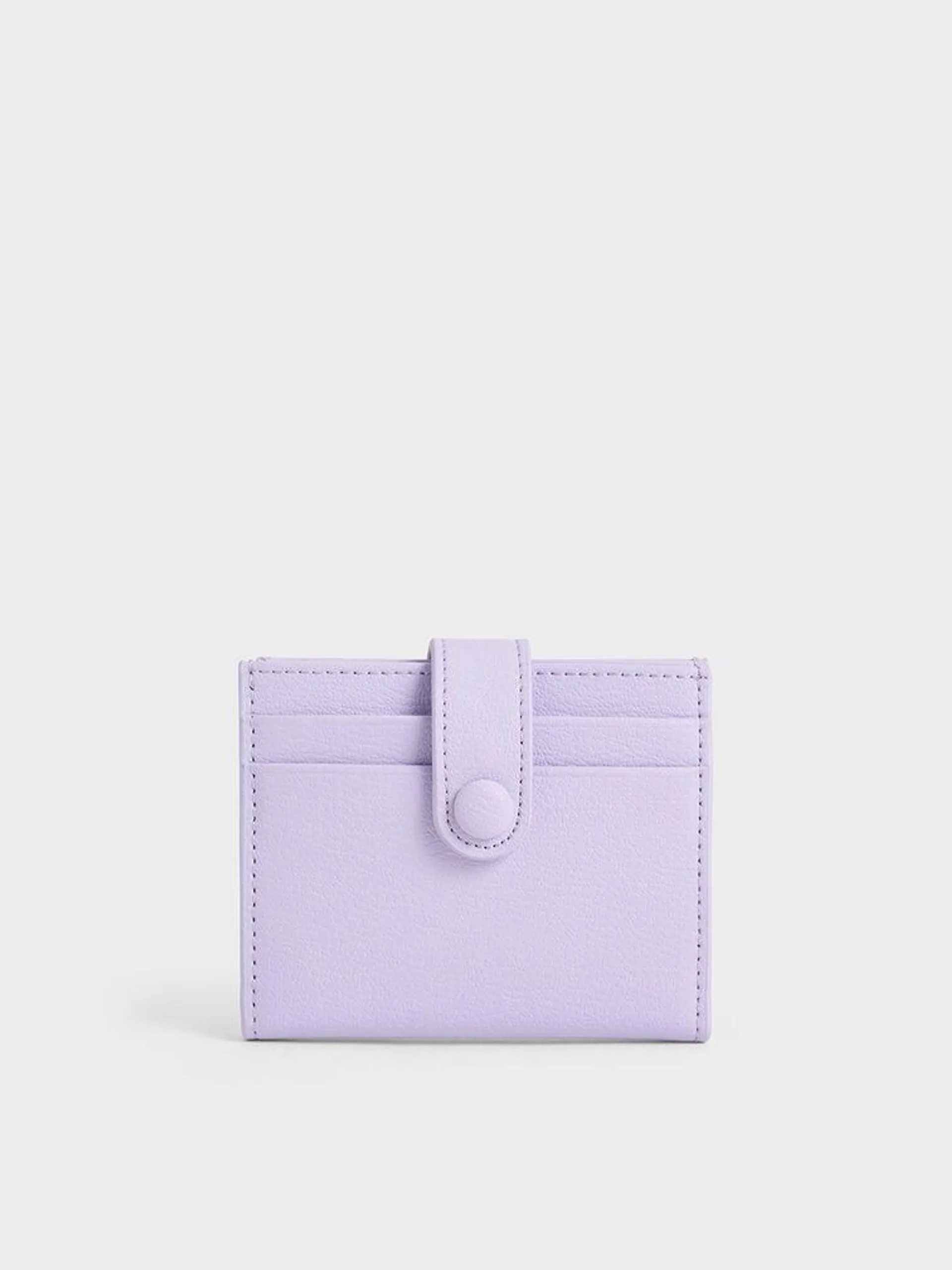 Snap Button Card Holder - Lilac