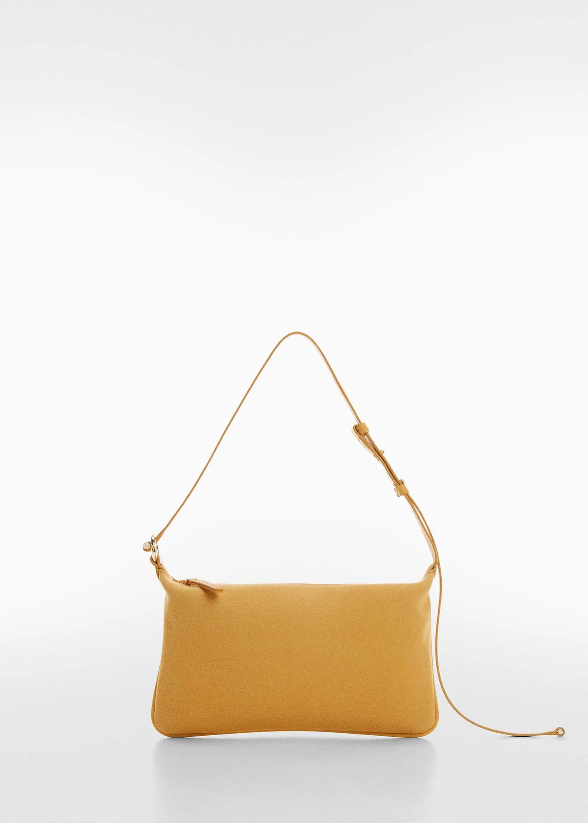 Leather bag with metallic detail