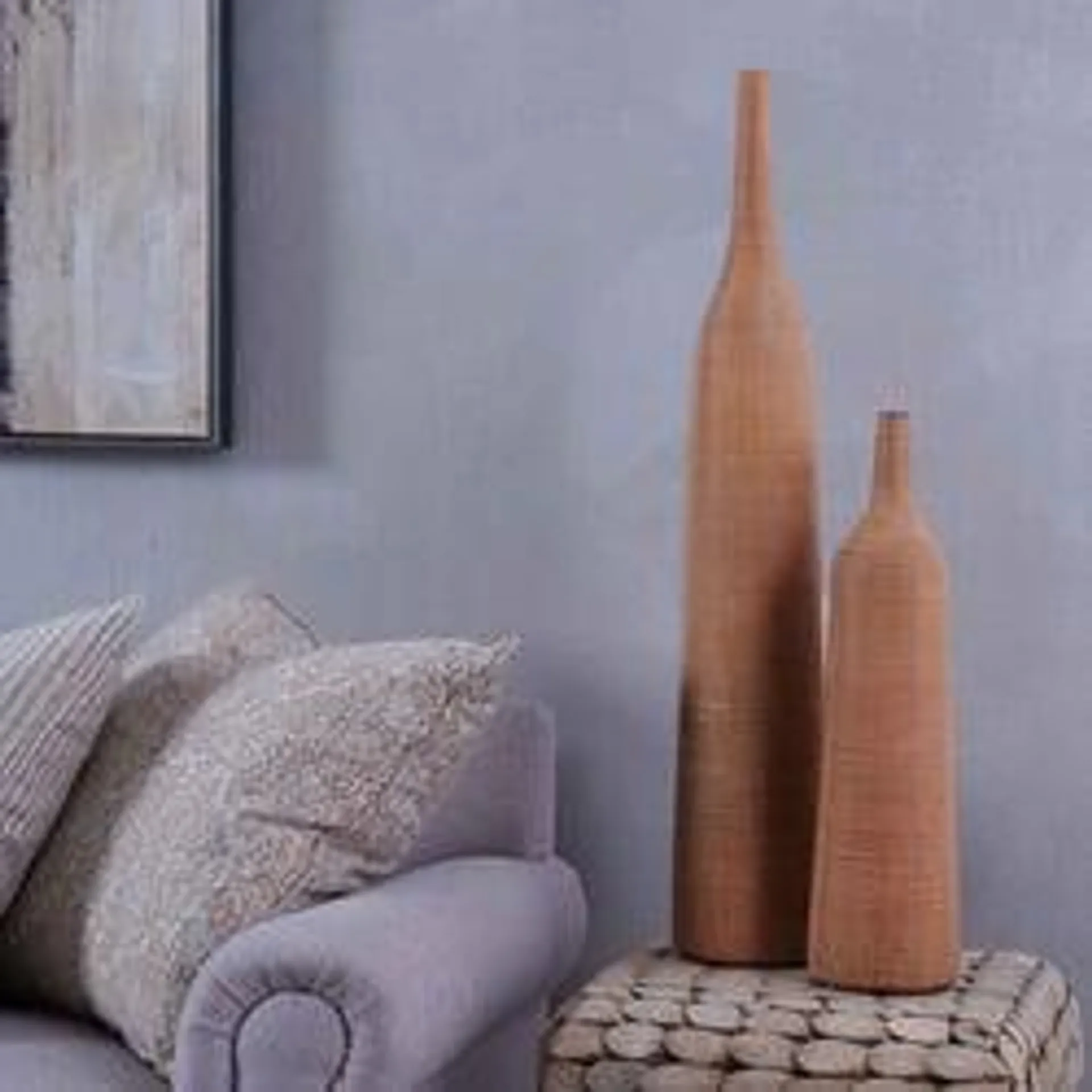 wilson vase d15x53cm-brown