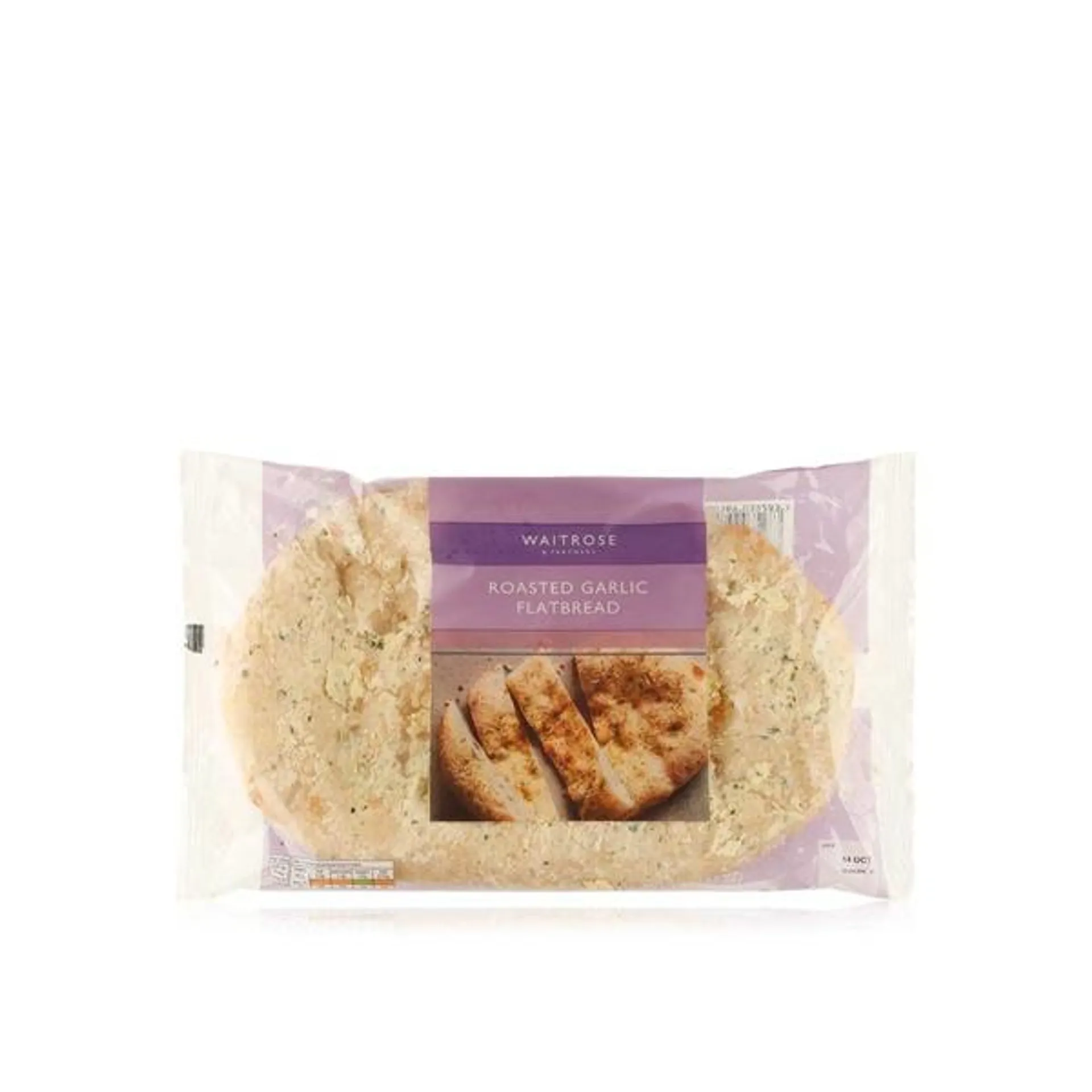 Waitrose roasted garlic flatbread 240g