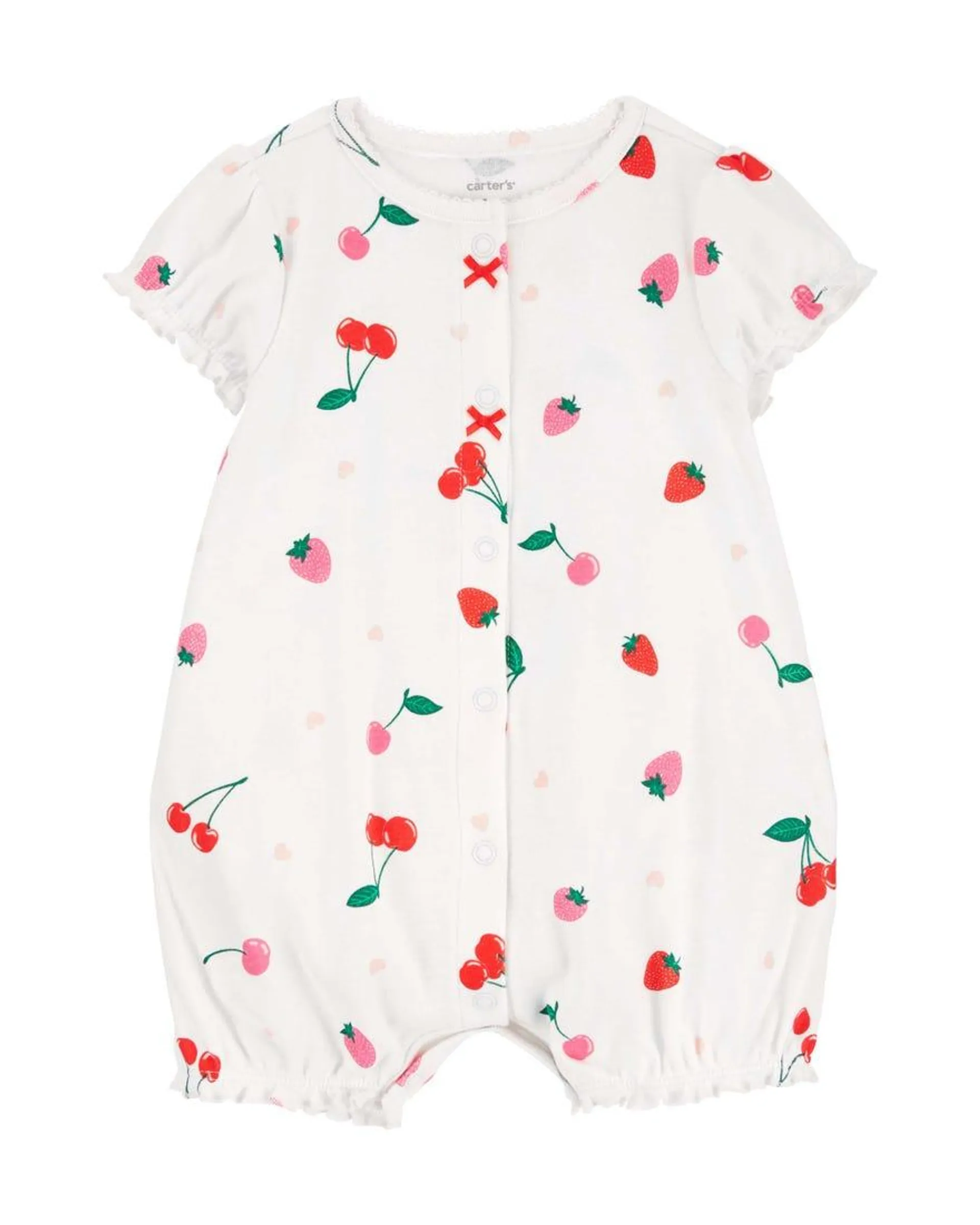 Cherry Snap-Up Romper