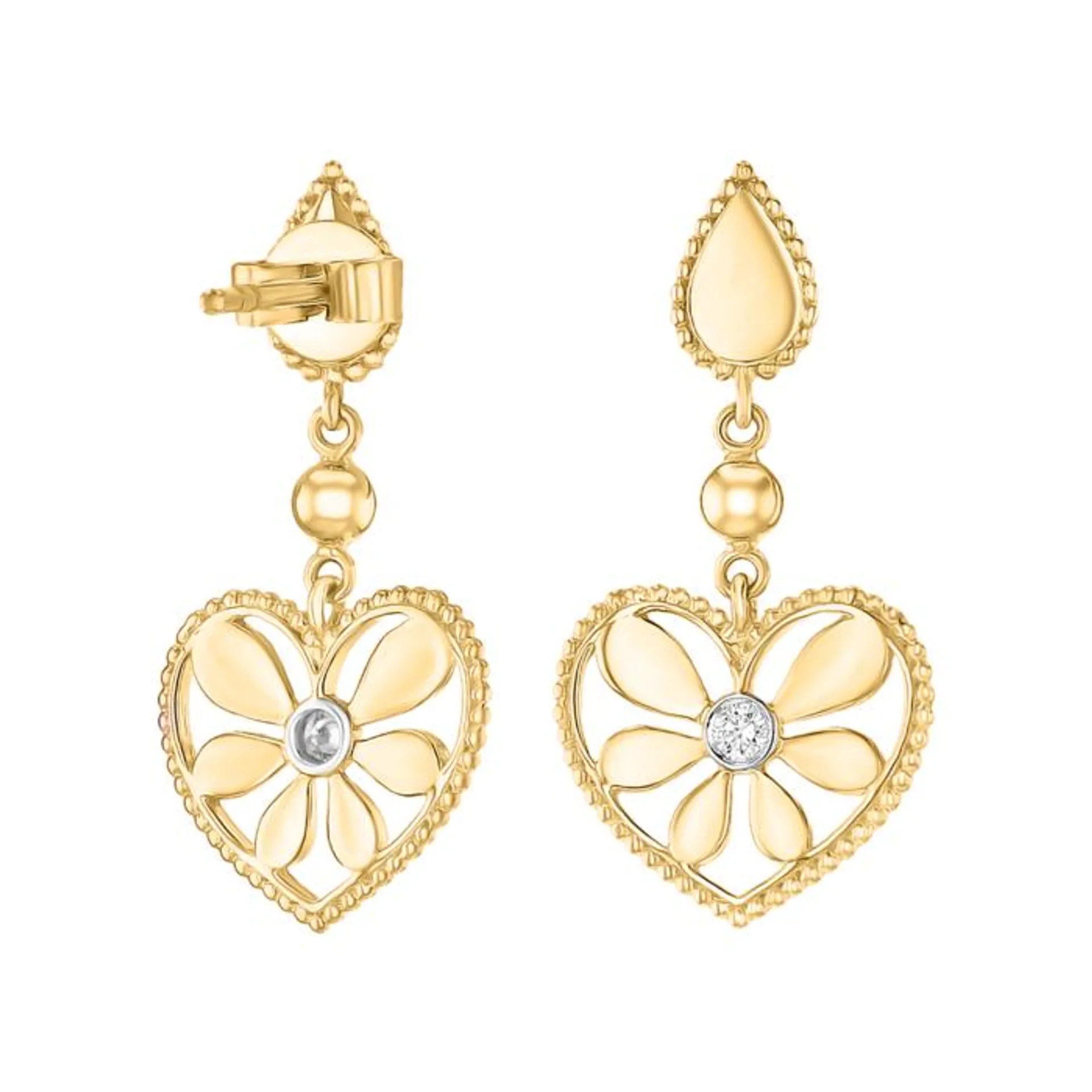 Farfasha Frou Frou Diamond Heart Earrings