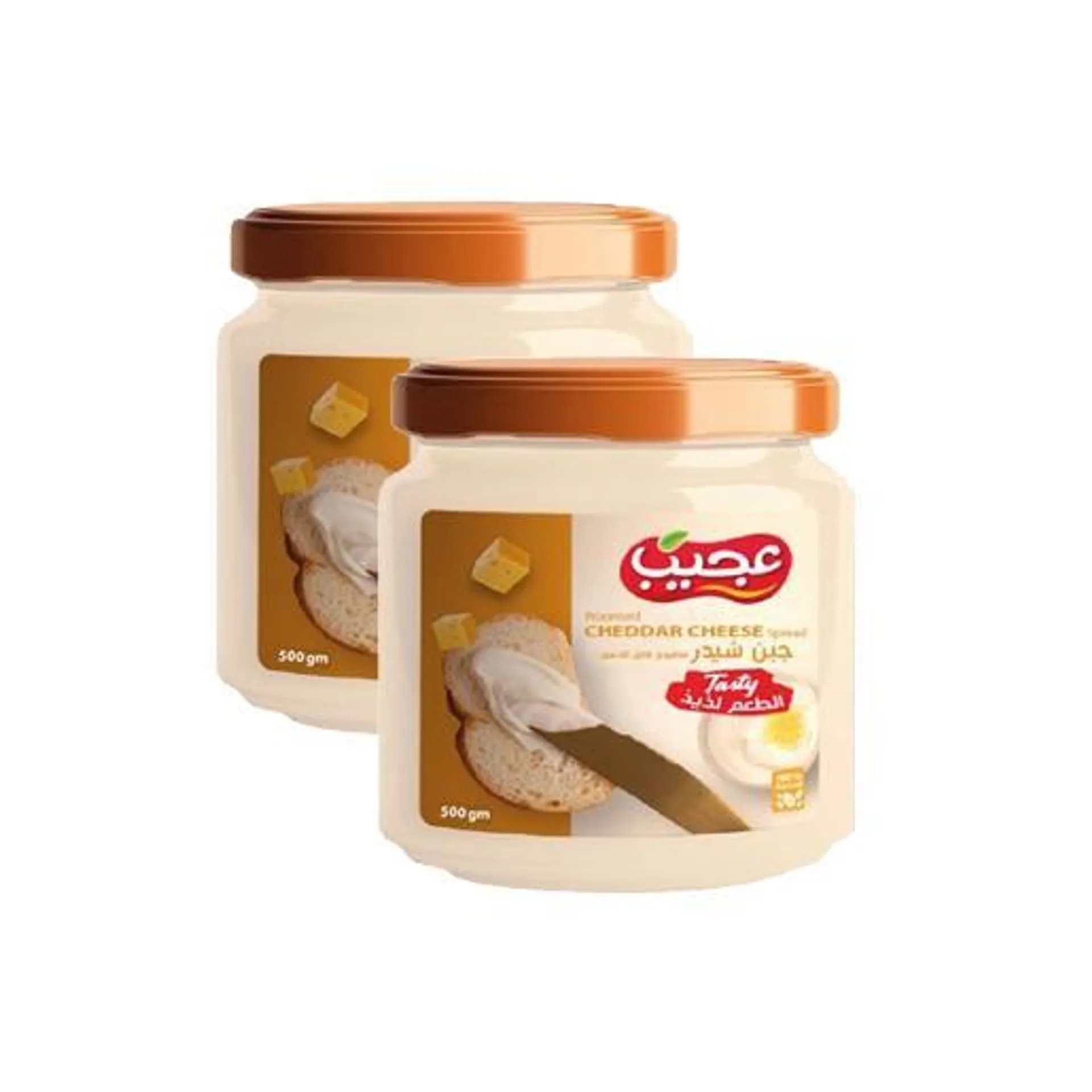 Ajeeb Cheddar Cheese Spread 2 x 500g