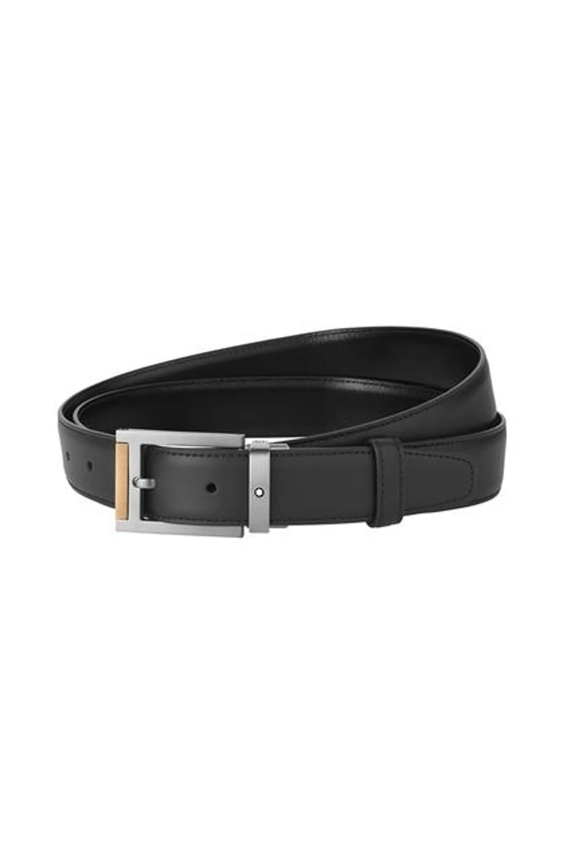 Rectangular Stainless Steel Matt Dark and Brown Gold-Coated PVD Detailing Pin Buckle Belt