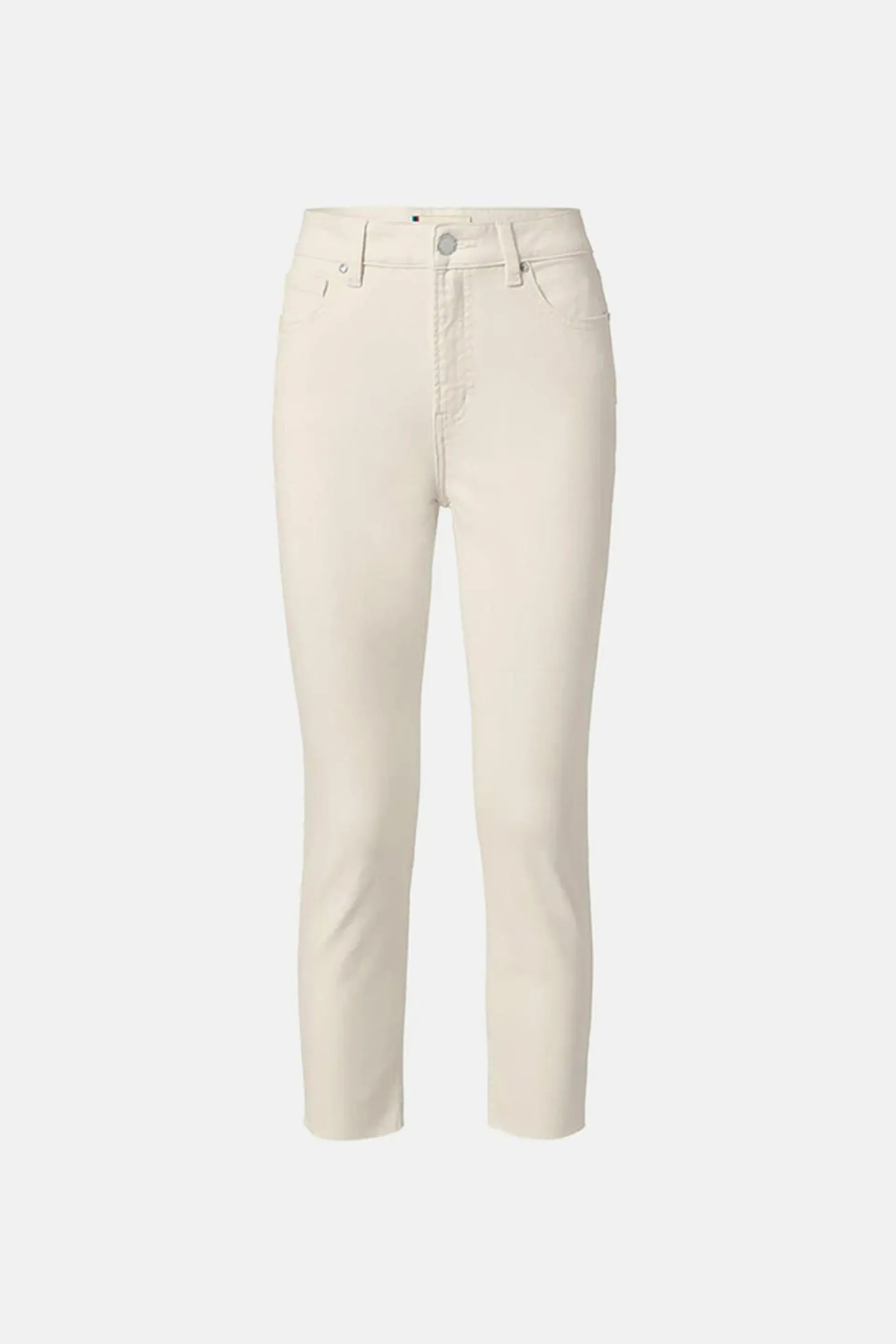 Women Straight Fit Jeans, Cream