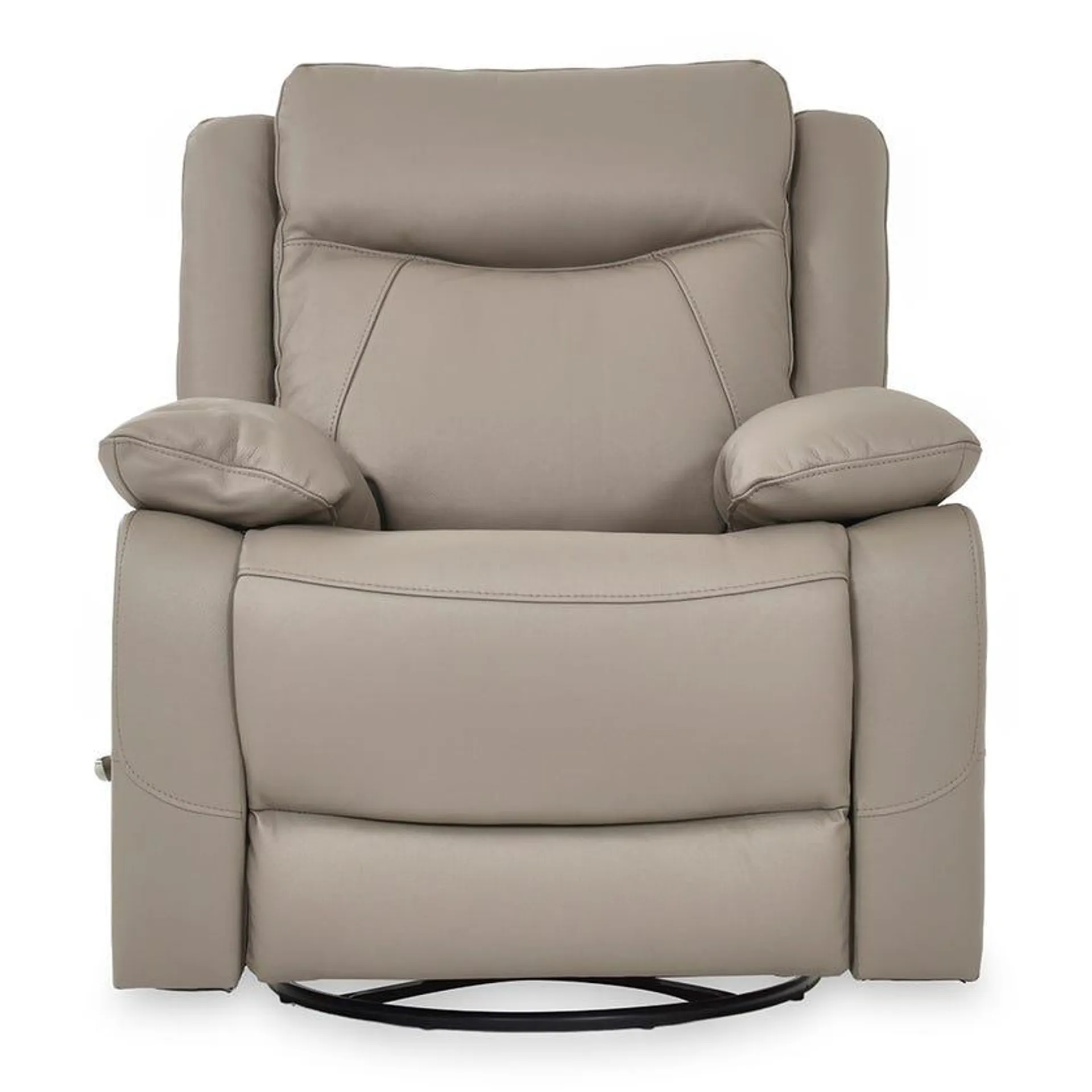 Danwell Half-Leather Recliner, Beige