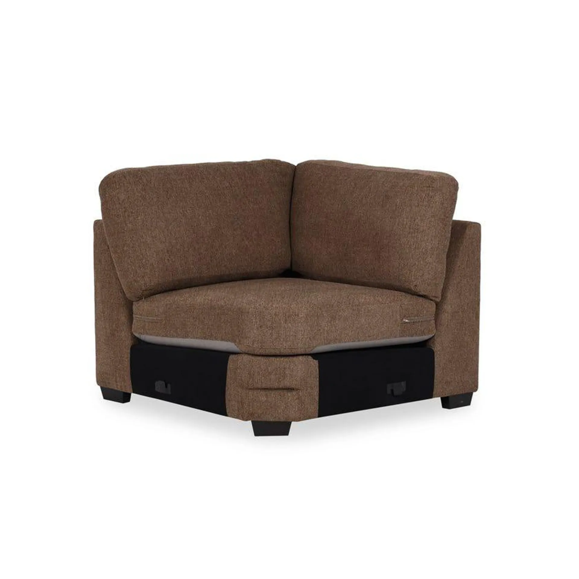 Modular 1-Seater Corner Sofa, Brown