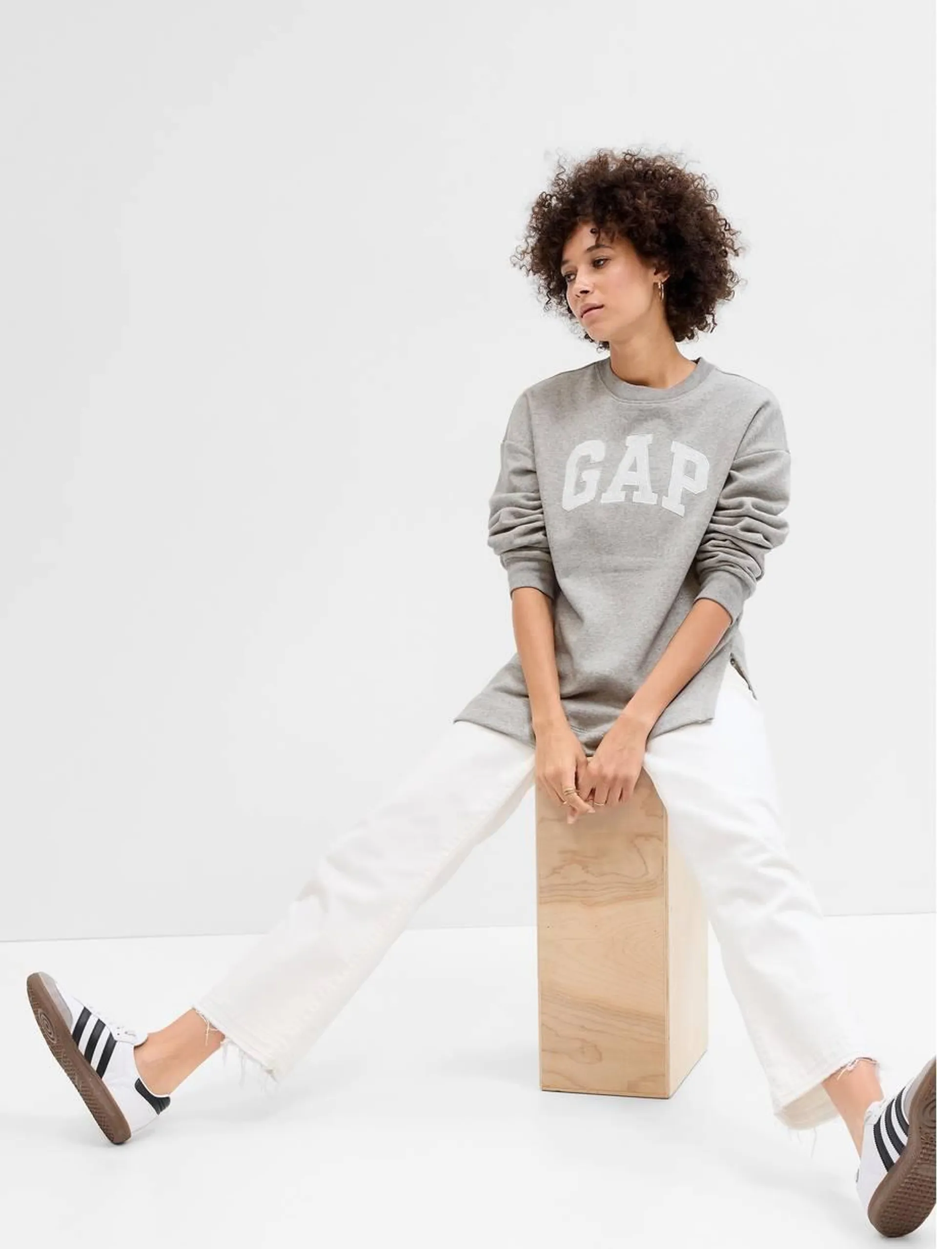 Relaxed Gap Logo Tunic Sweatshirt