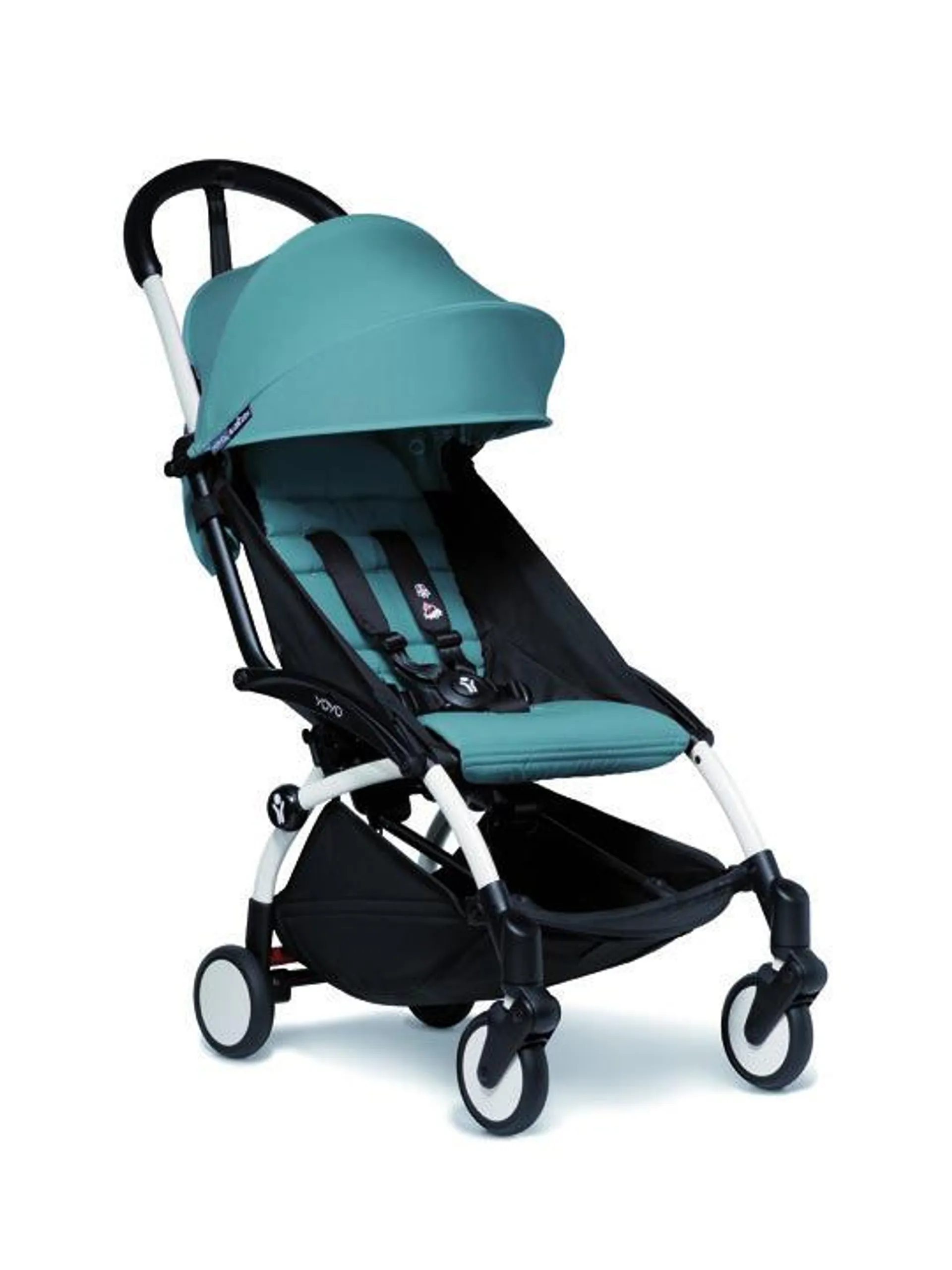 Babyzen YOYO2 Stroller White Frame with Aqua 6+ Color Pack