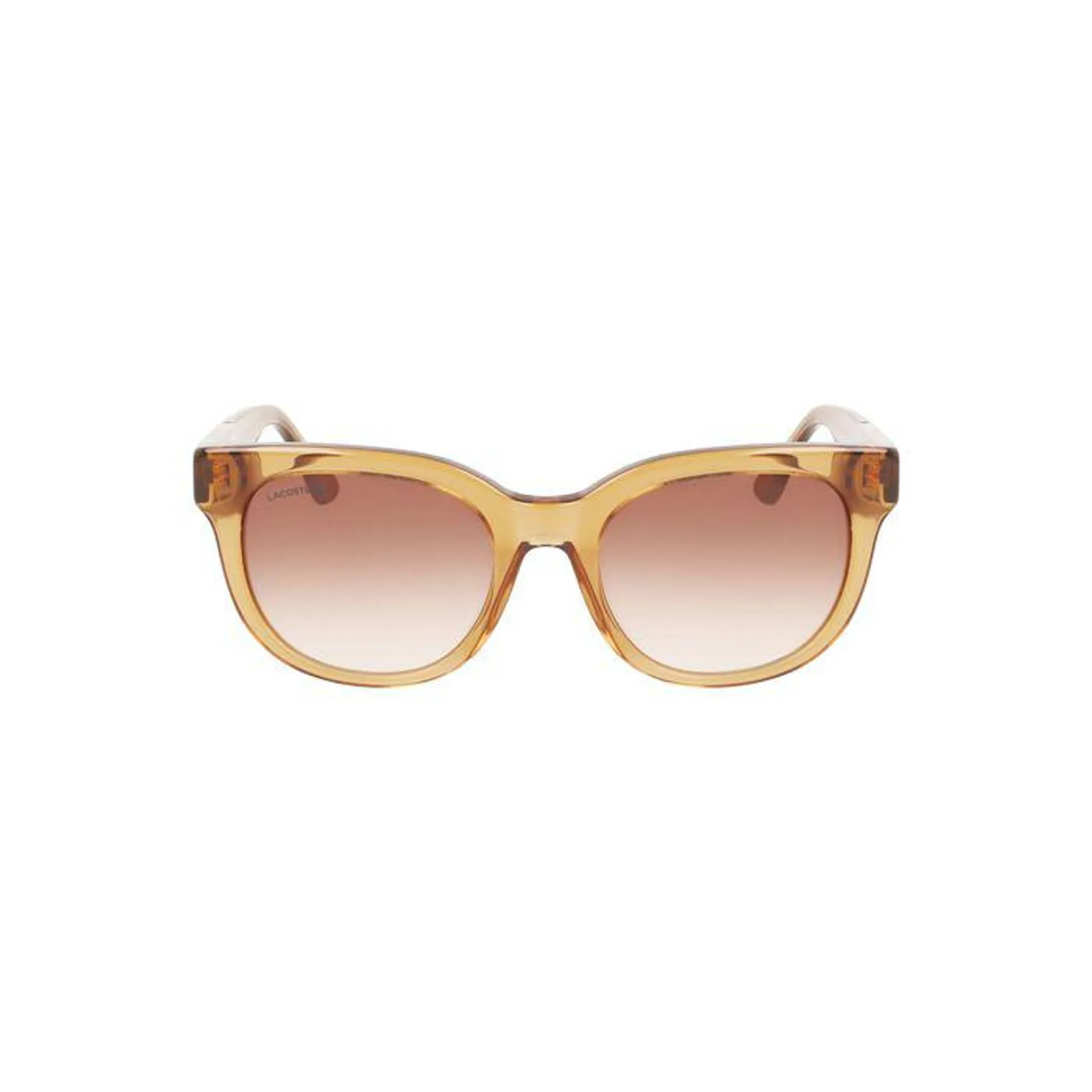 Women's Oval Acetate Croco Skin Sunglasses