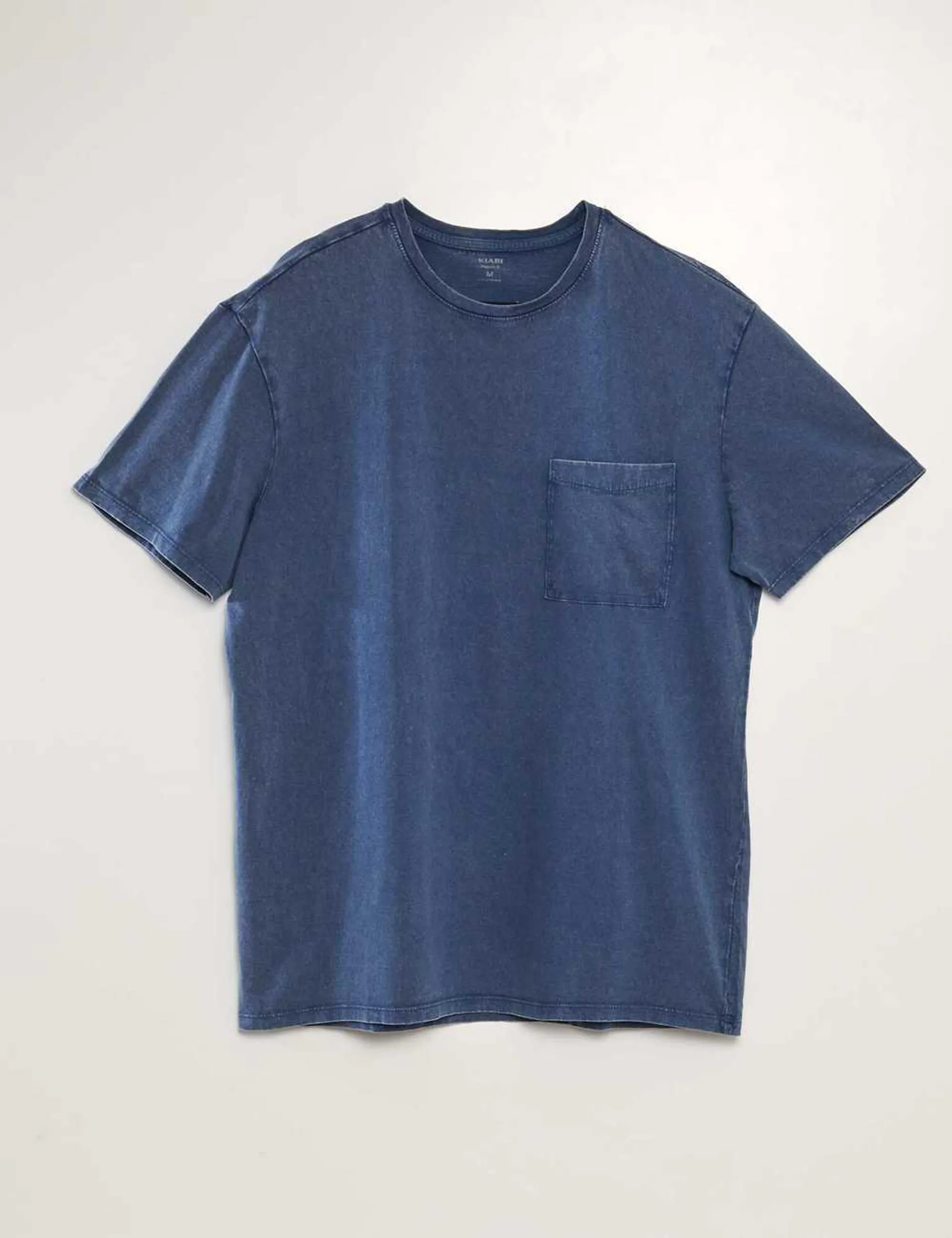 Faded-effect jersey T-shirt