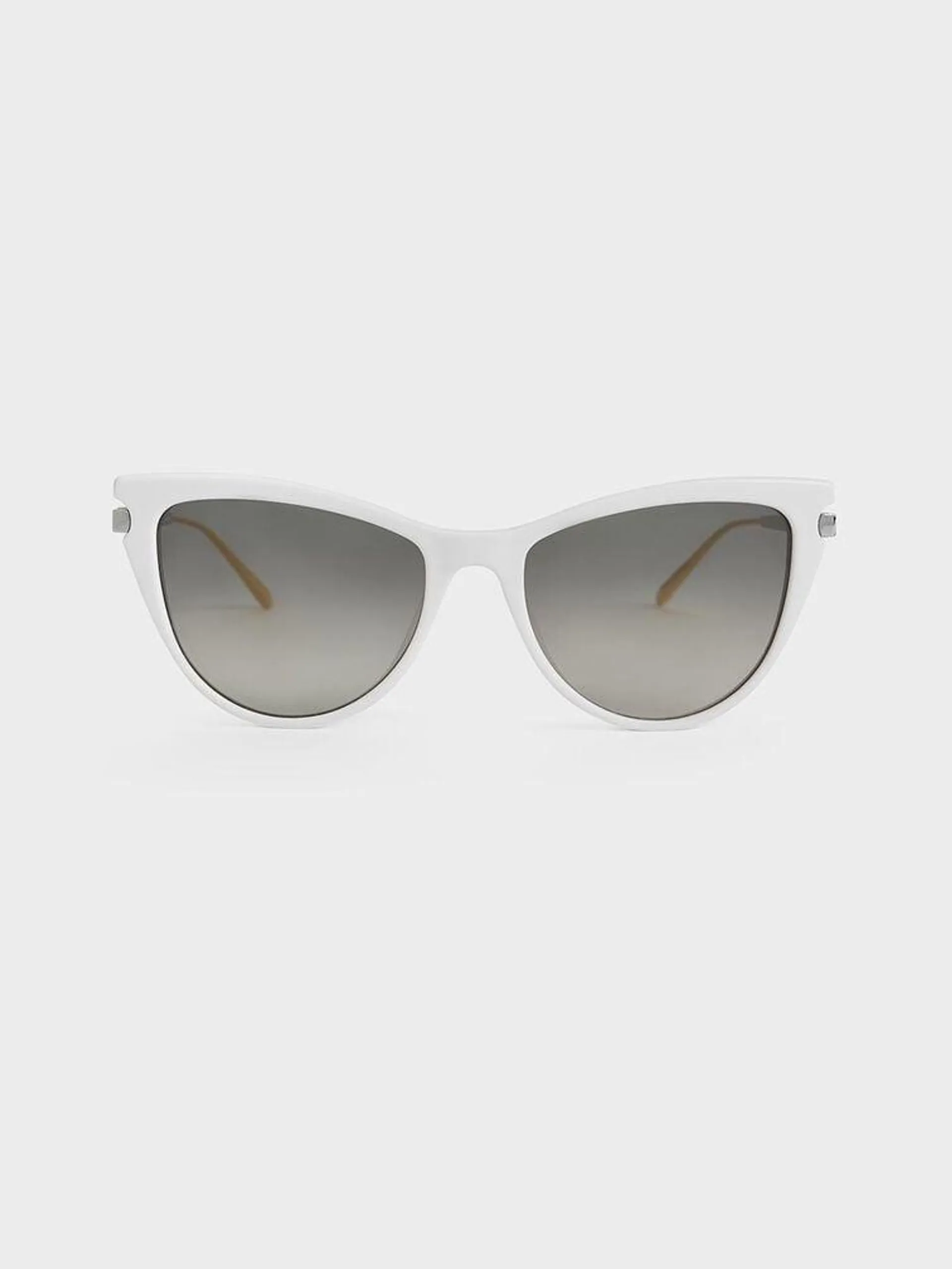 Recycled Acetate Angular Cat-Eye Sunglasses