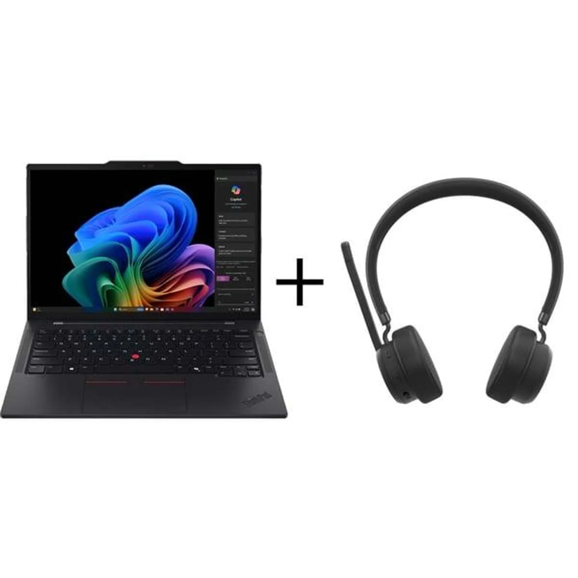 Lenovo ThinkPad T14s Gen 6 Commercial (2025) Laptop – Snapdragon X Elite X1E-78-100 / 14inch WUXGA / 1TB SSD / 32GB RAM / Shared Qualcomm Adreno GPU / Windows 11 Pro / English & Arabic Keyboard / Black / Middle East Version – [21N10008GR] + LB310 Headset