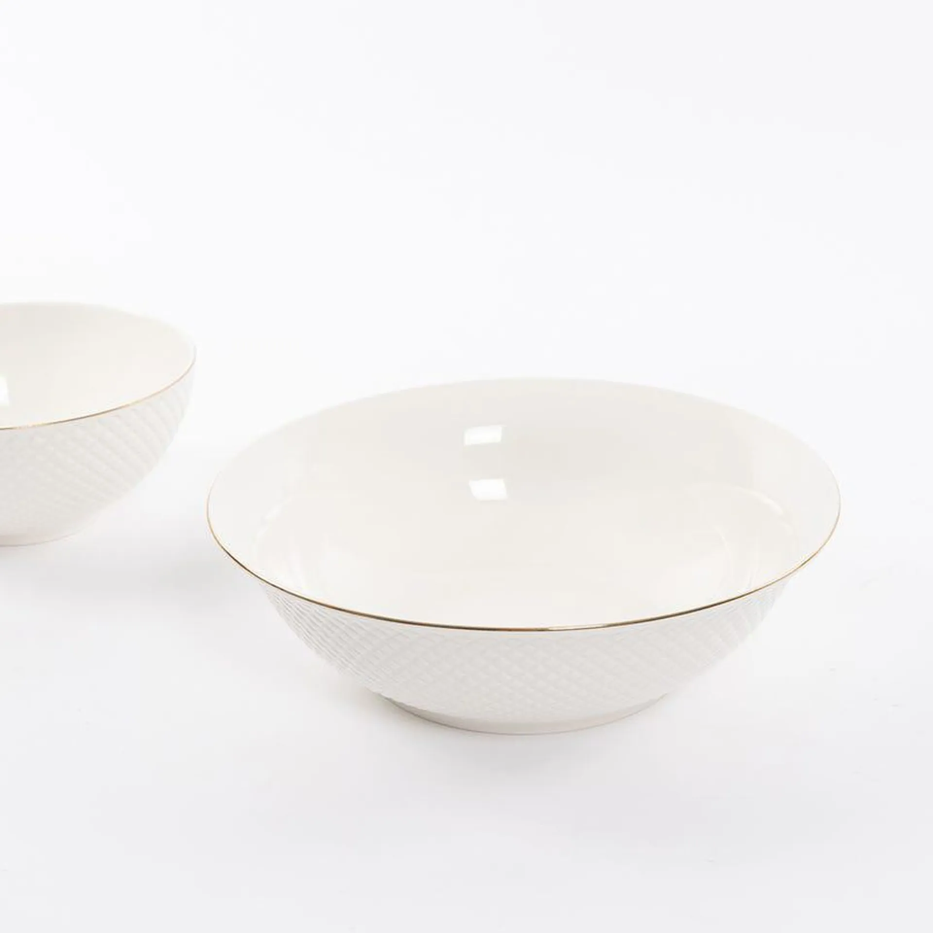 Alba Salad Bowl, White - 22.86cm