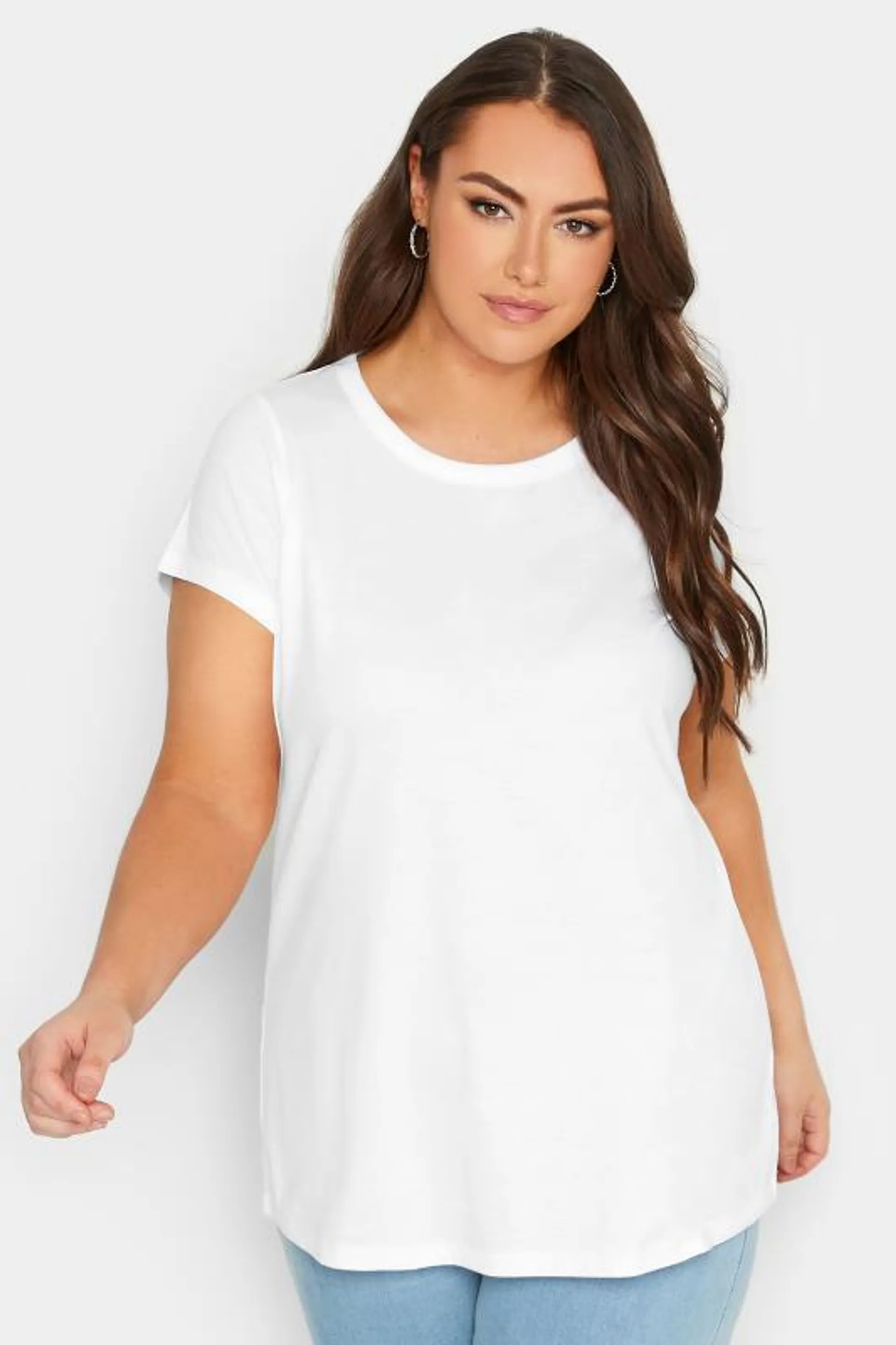 YOURS Curve White Essential T-Shirt