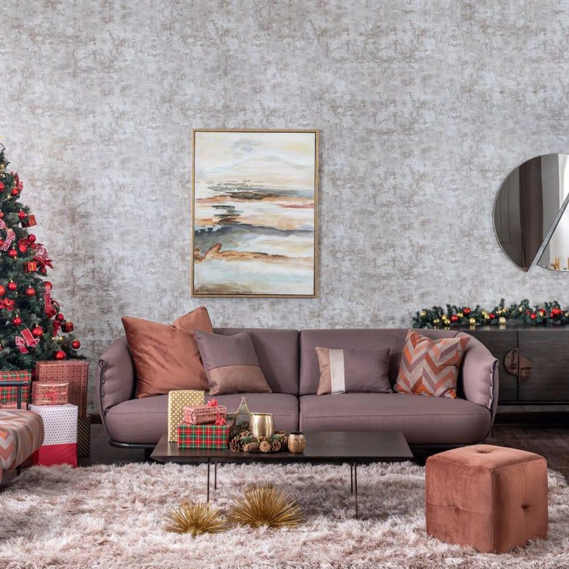 California 4-seater Sofa, Brown