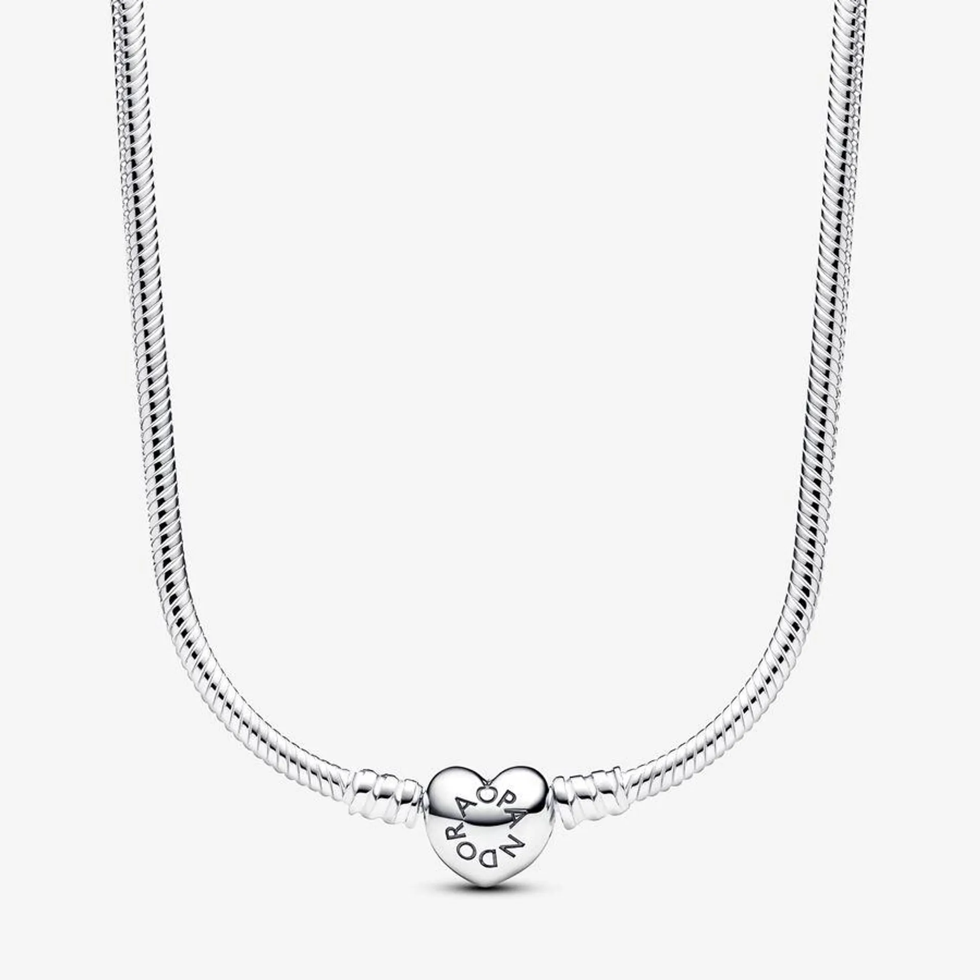 Pandora Moments Heart Clasp Snake Chain Necklace