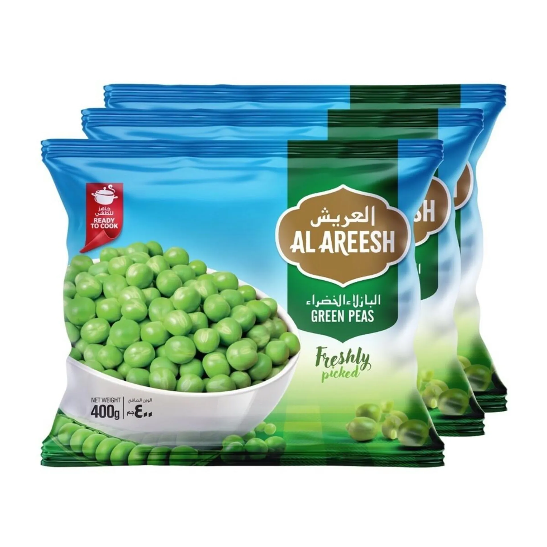 Al Areesh Green Peas 3X400G