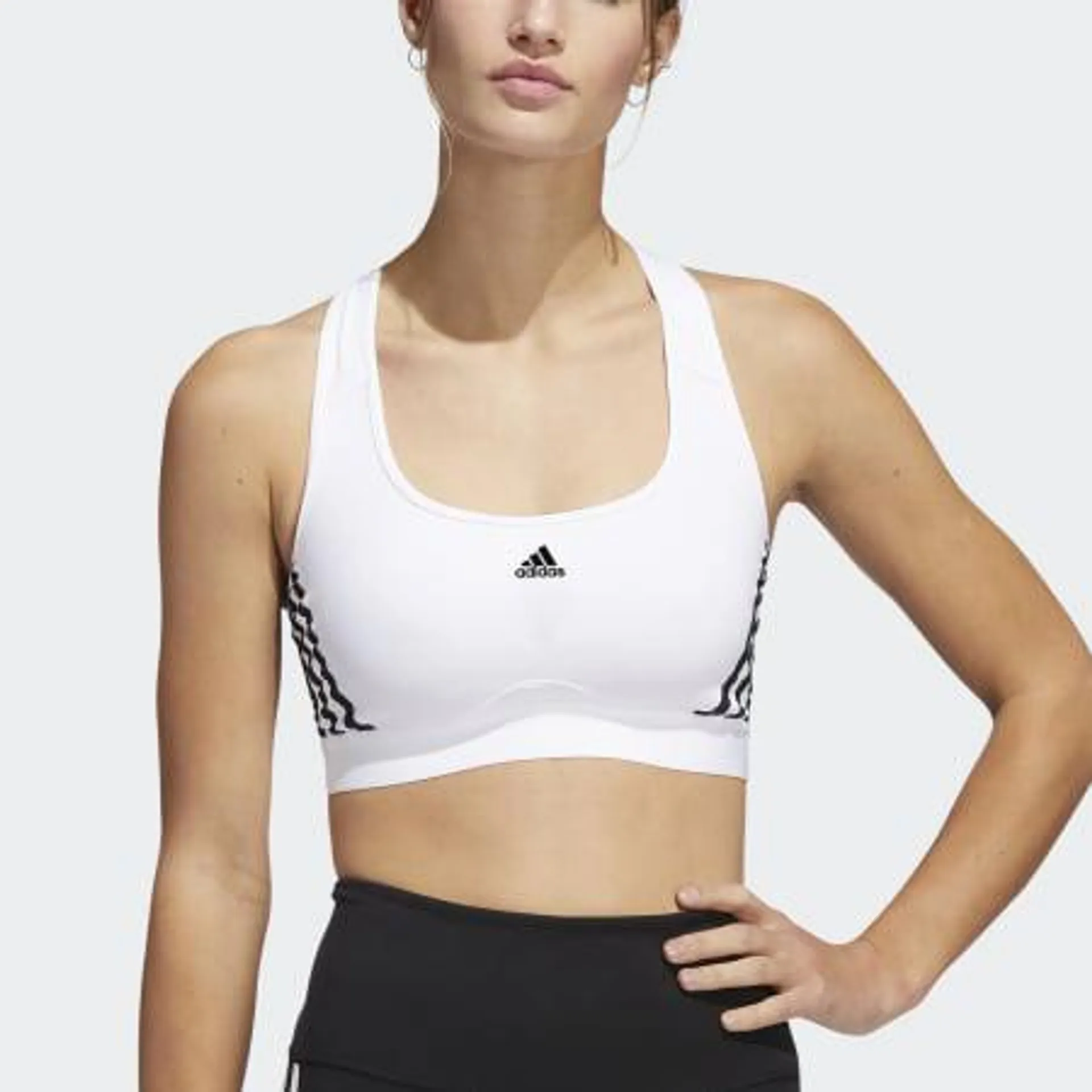 adidas Powerreact Training Medium-Support 3-Stripes Bra