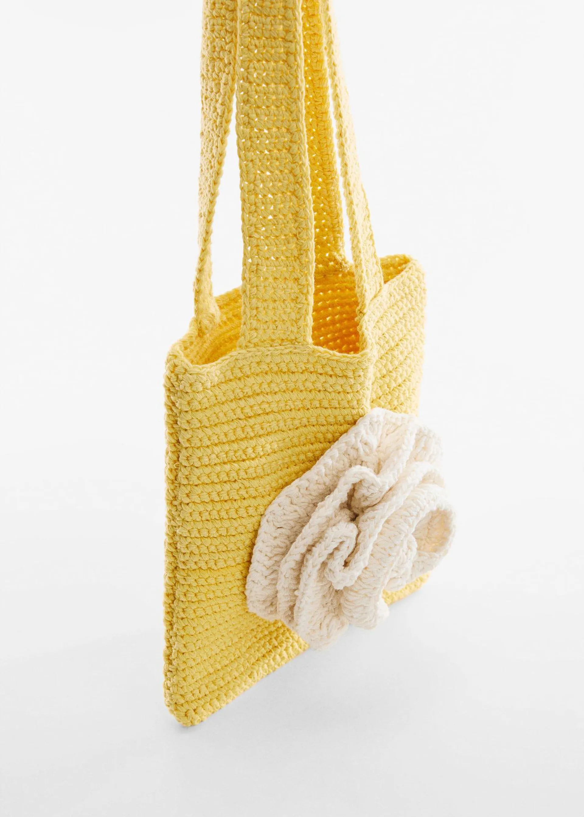 Floral crochet bag