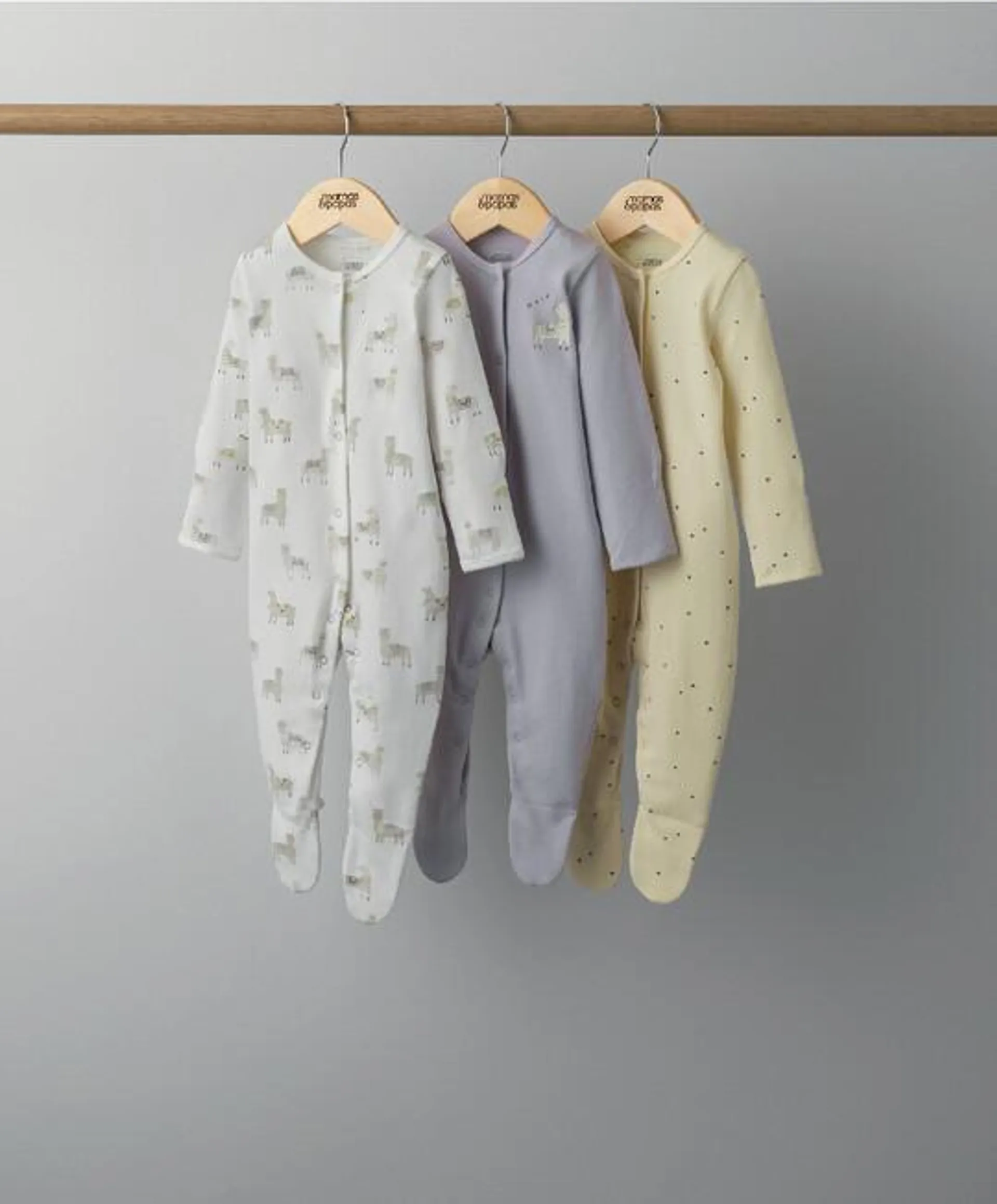 3 Pack Llama Sleepsuits