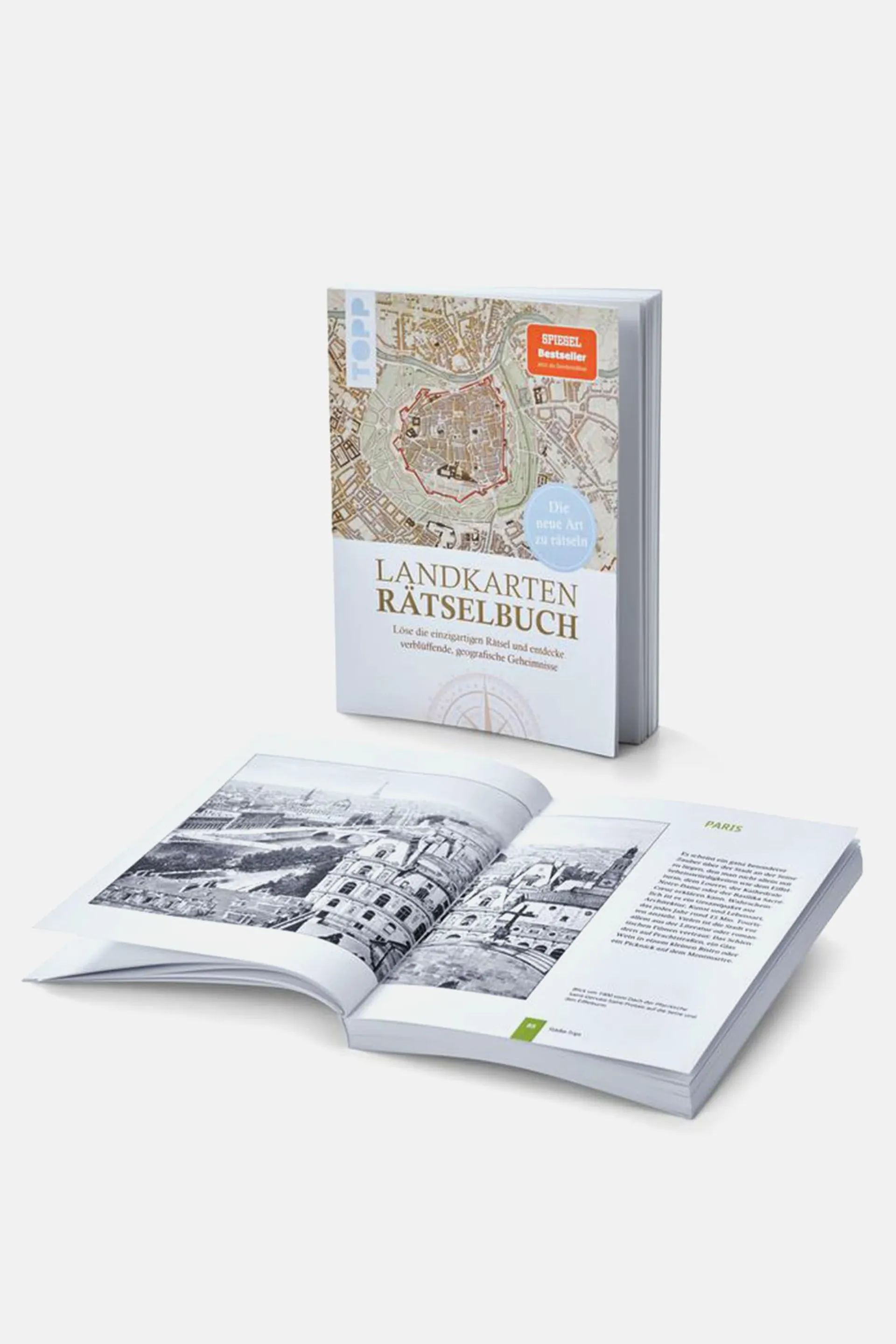 Map Puzzle Book, Beige