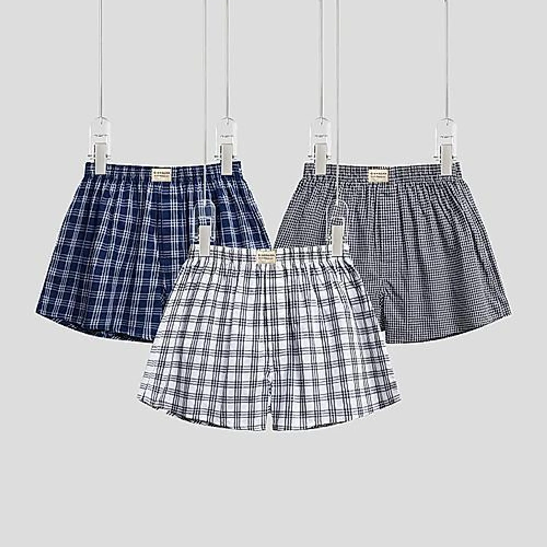 Men's Cotton Contrast Color Boxers (3pcs/pack)