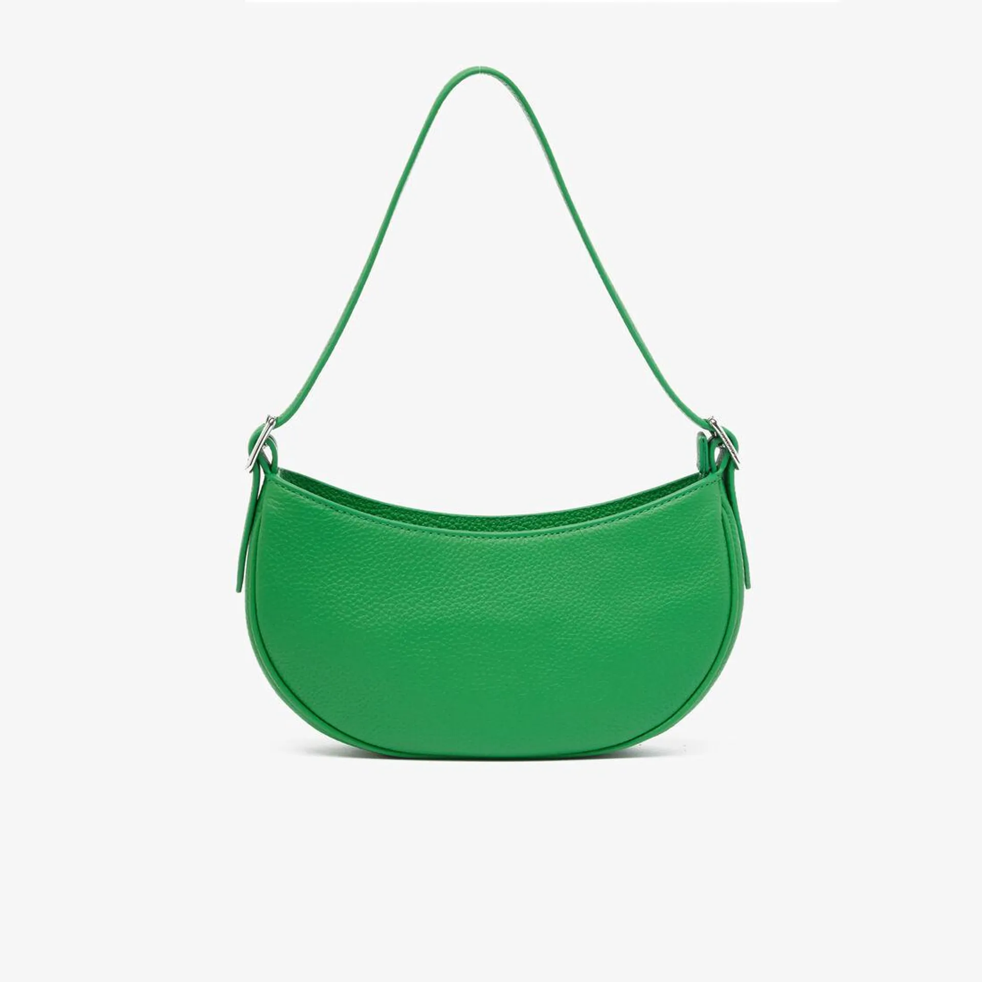 Women's Lacoste Top Grain Leather Halfmoon Bag