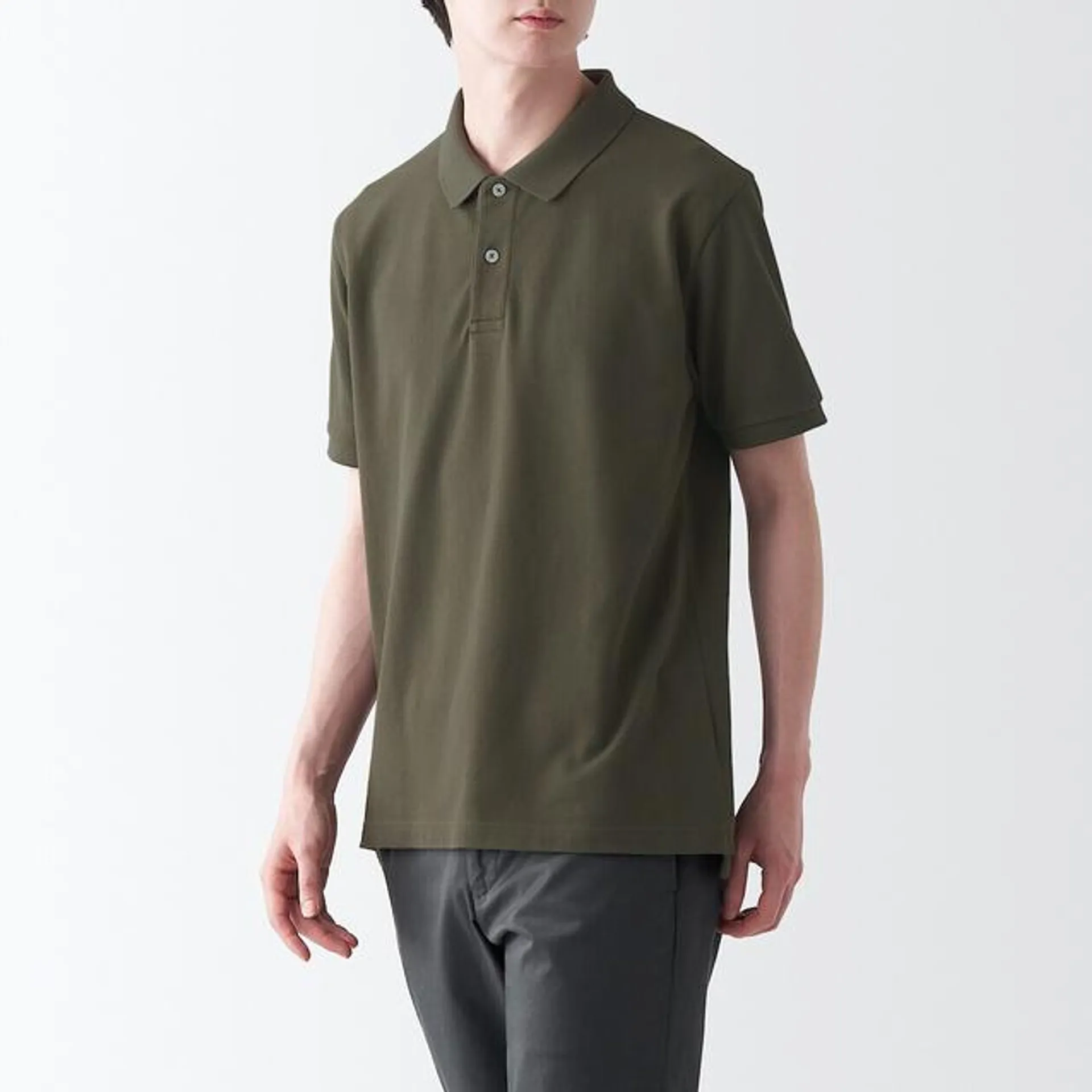 Washed Pique Short Sleeve Polo Shirt