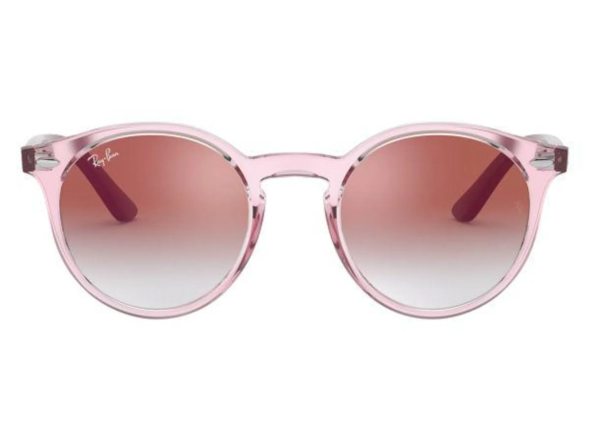 Round Junior Transparent Pink Sunglasses