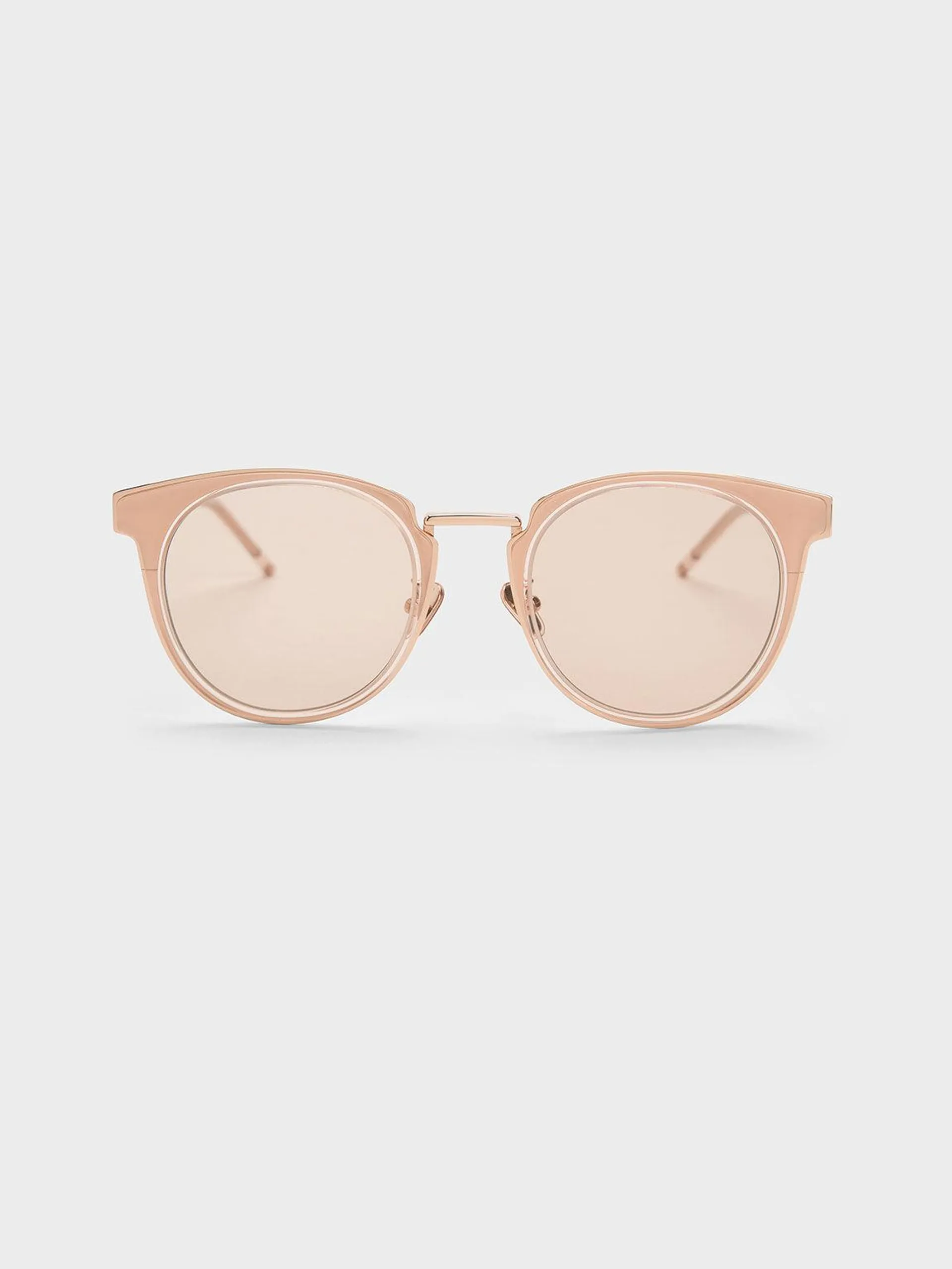 Oval Recycled Acetate Sunglasses - Pink