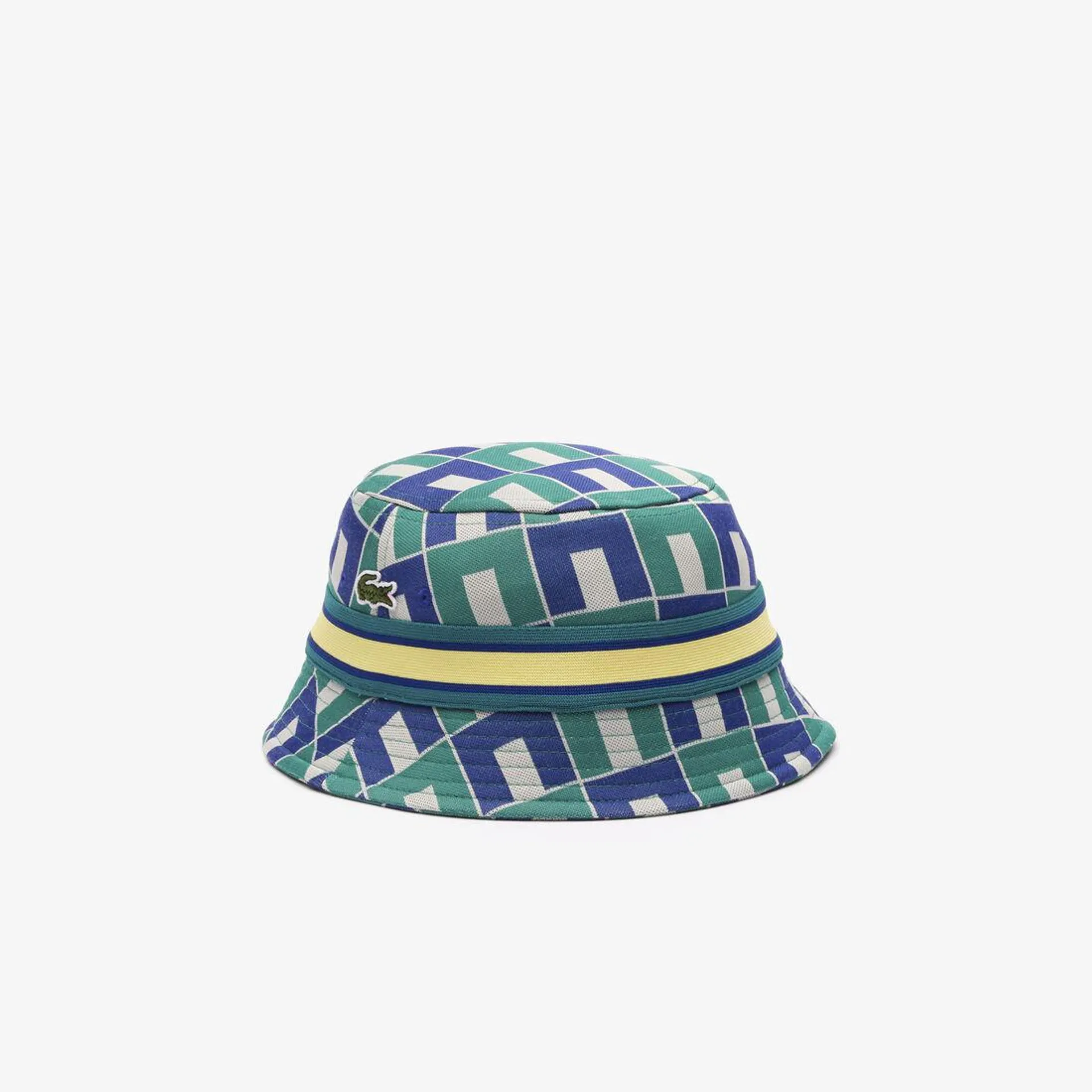 Interlock Jacquard Patterned Bucket Hat