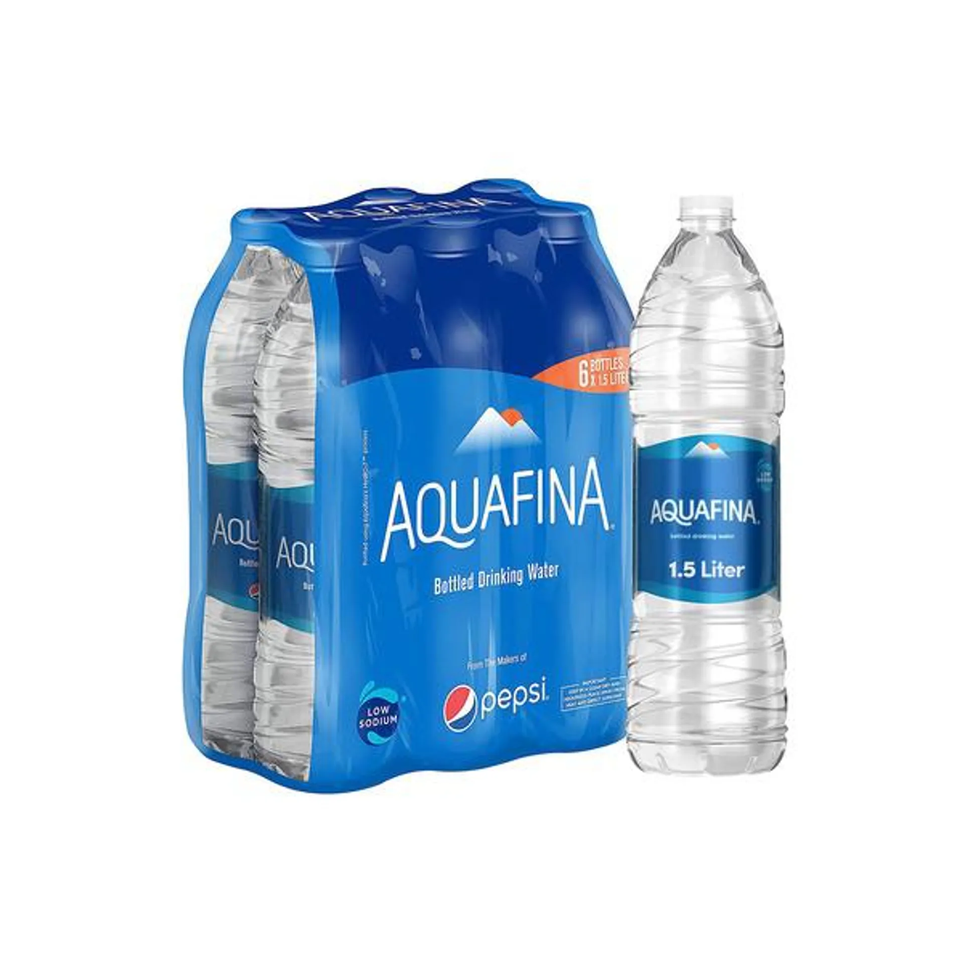 Aquafina Bottled Drinking Water, 1.5 Literx6